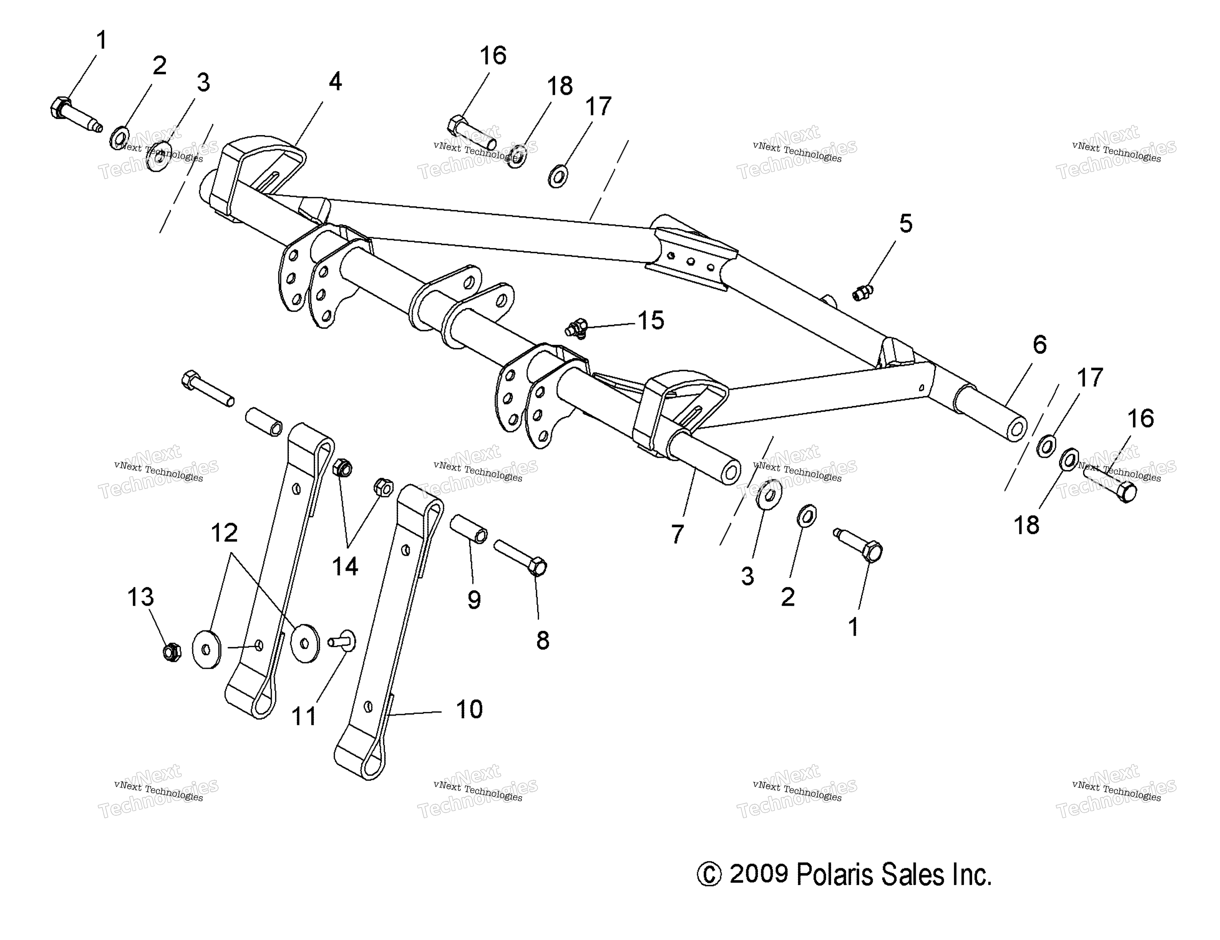 Suspension, Torque Arm, передний