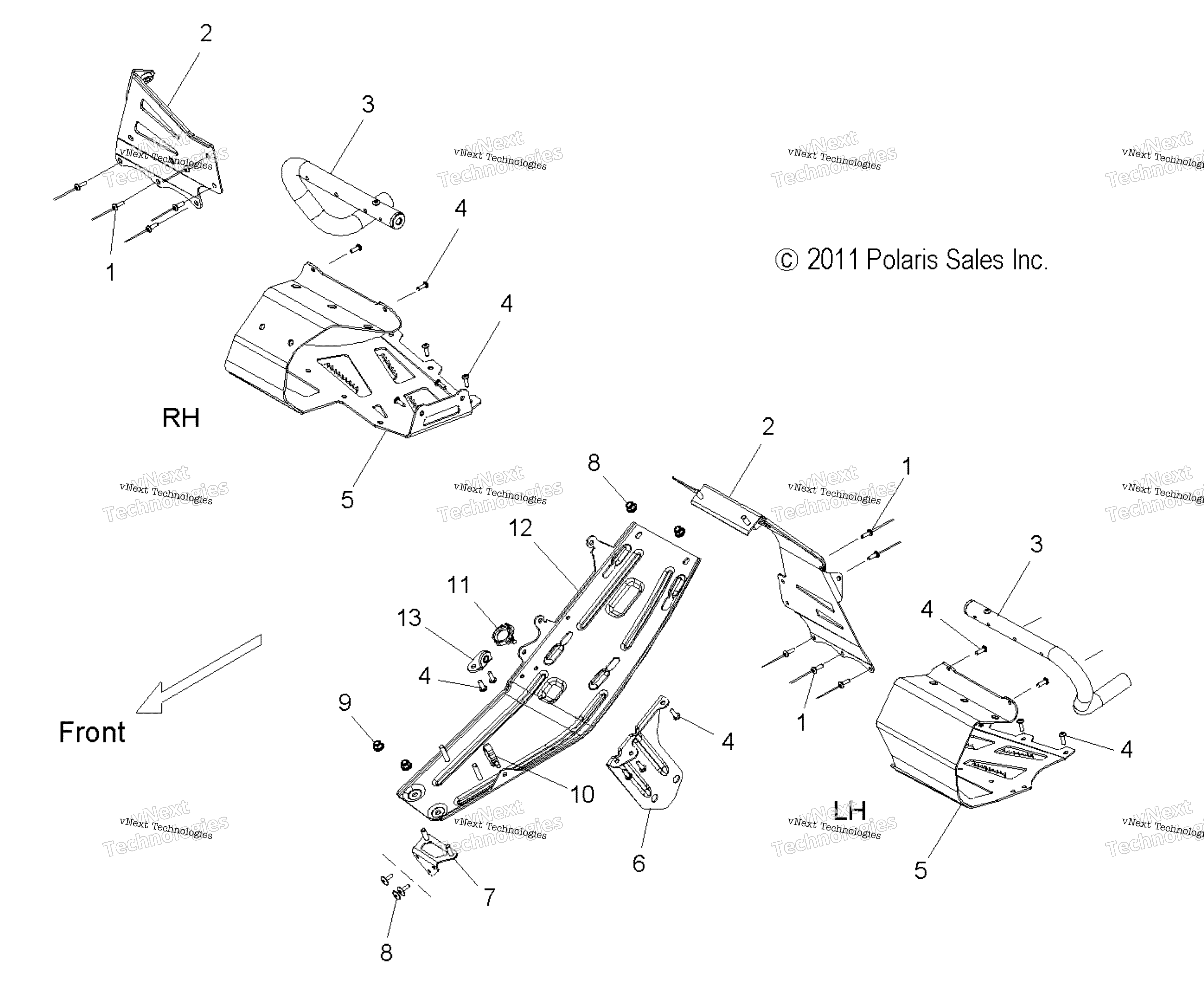 Chassis, сцепление защита & Footrests All Options