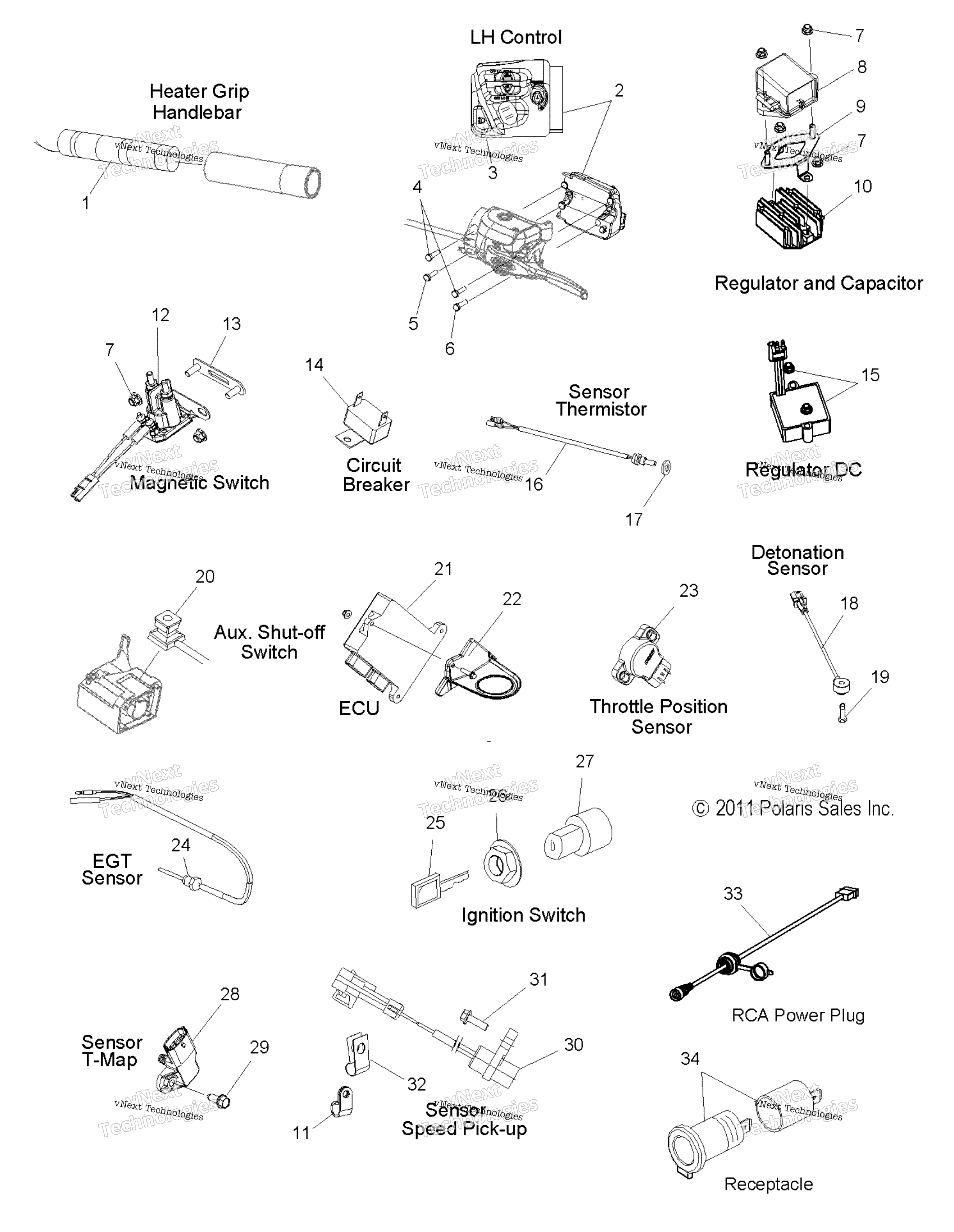 электрооборудование Switches, Sensors & Components