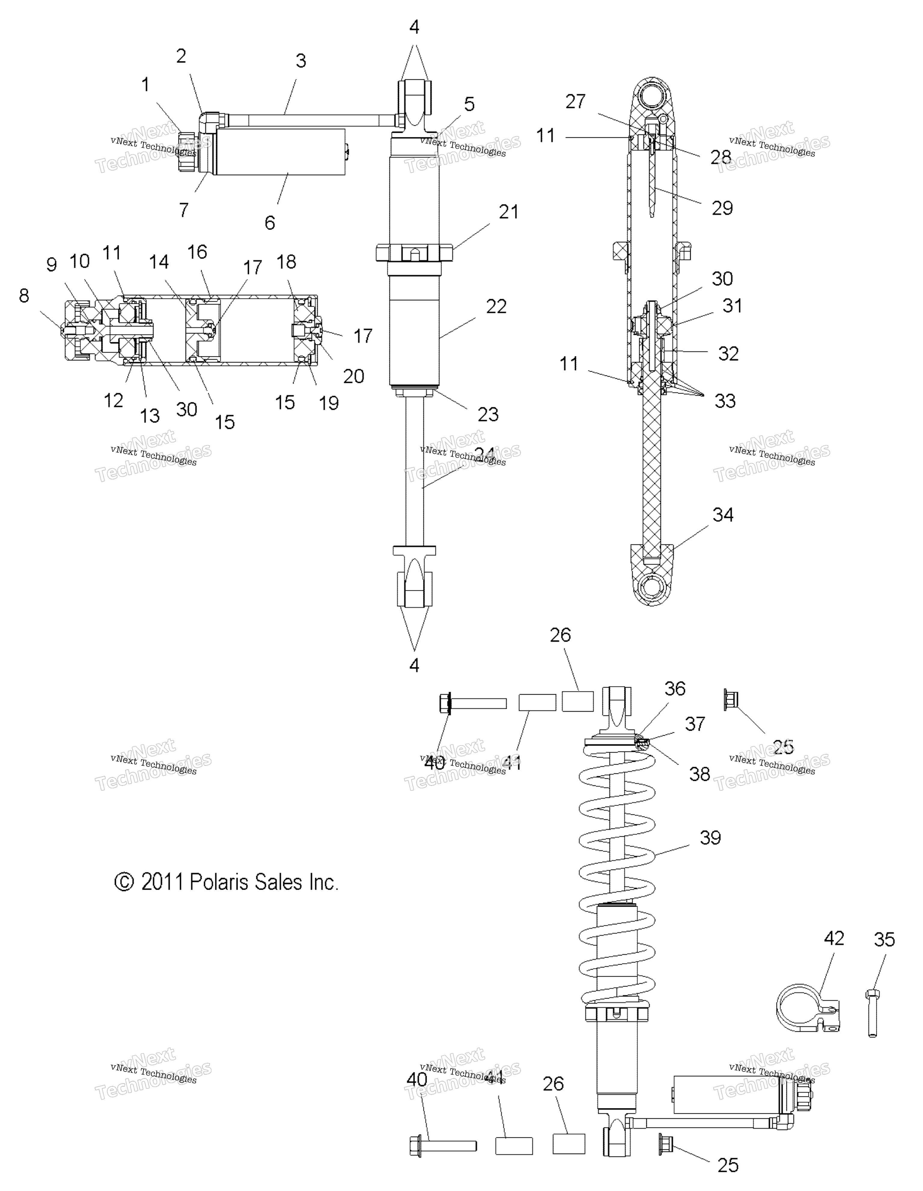 Suspension, Shock, задний