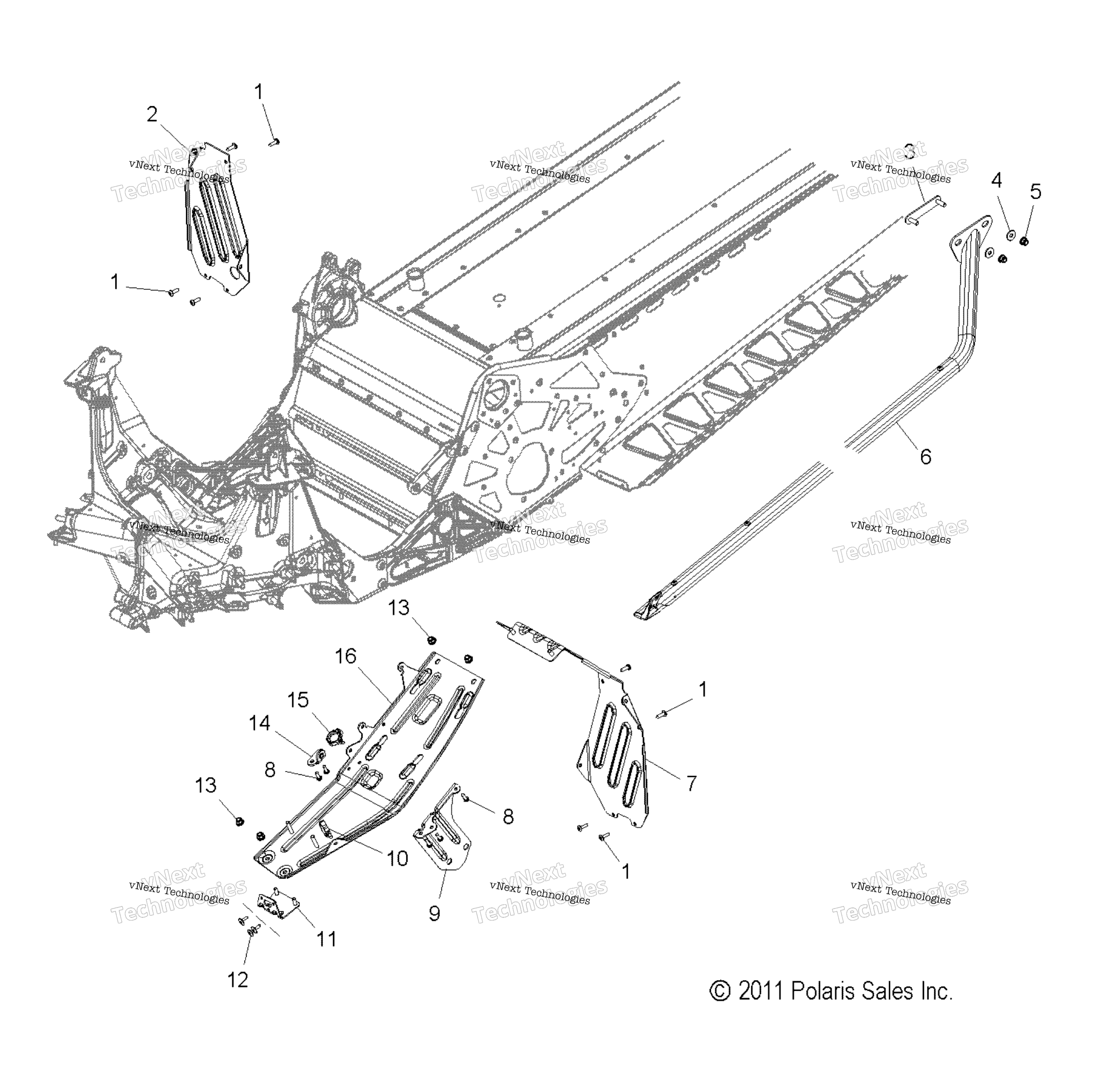 Chassis, сцепление защита & Footrests