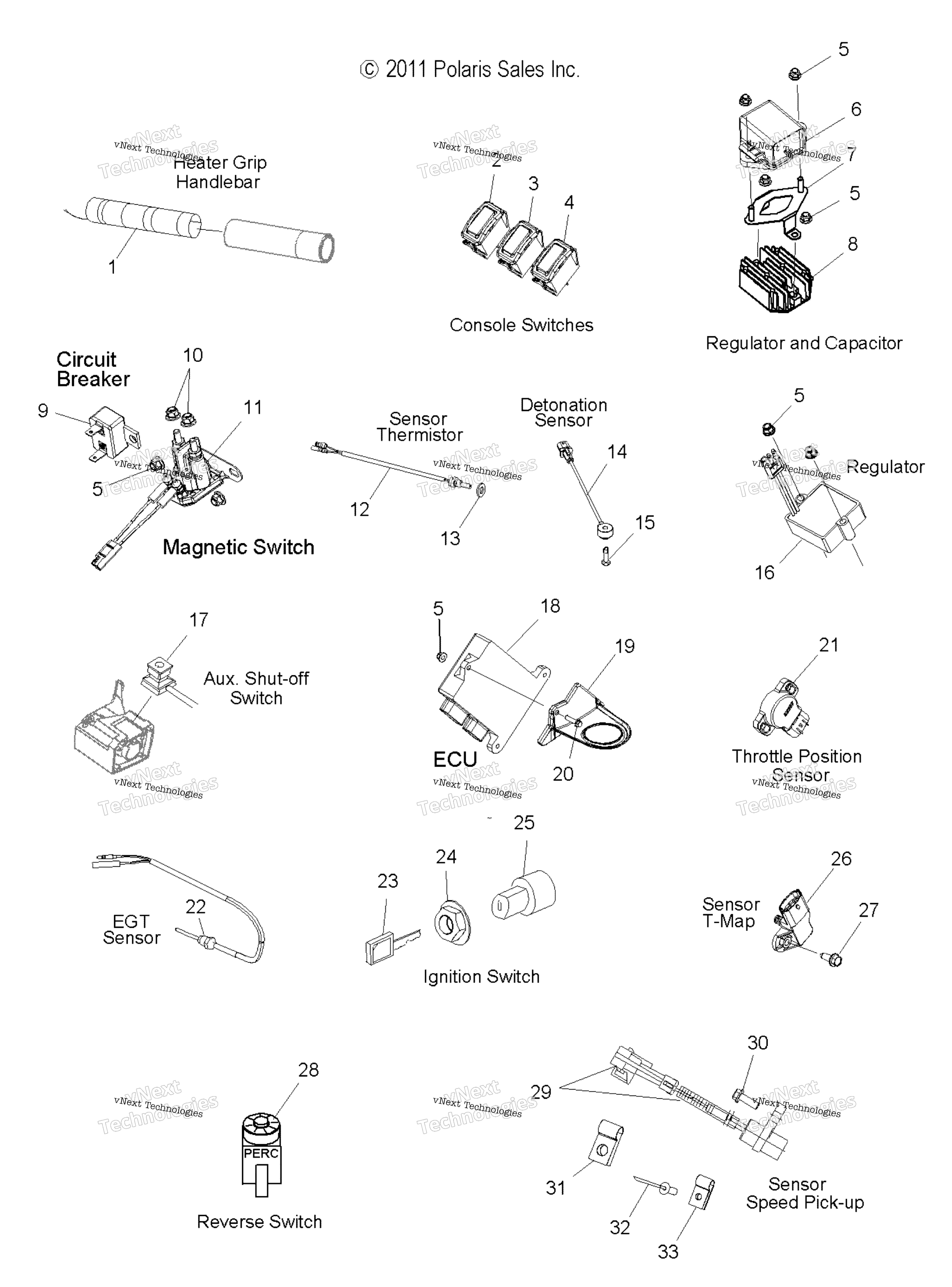 Electrical, Switches, Sensors & Components All опции