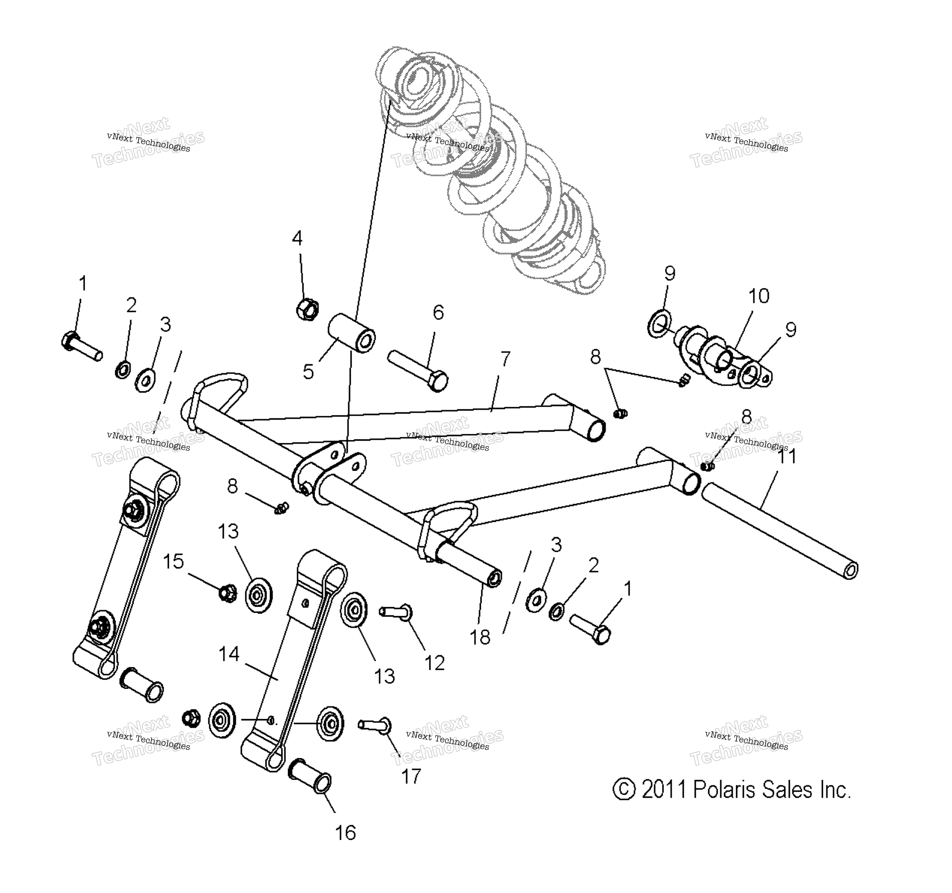 Suspension, Torque Arm, передний All Options
