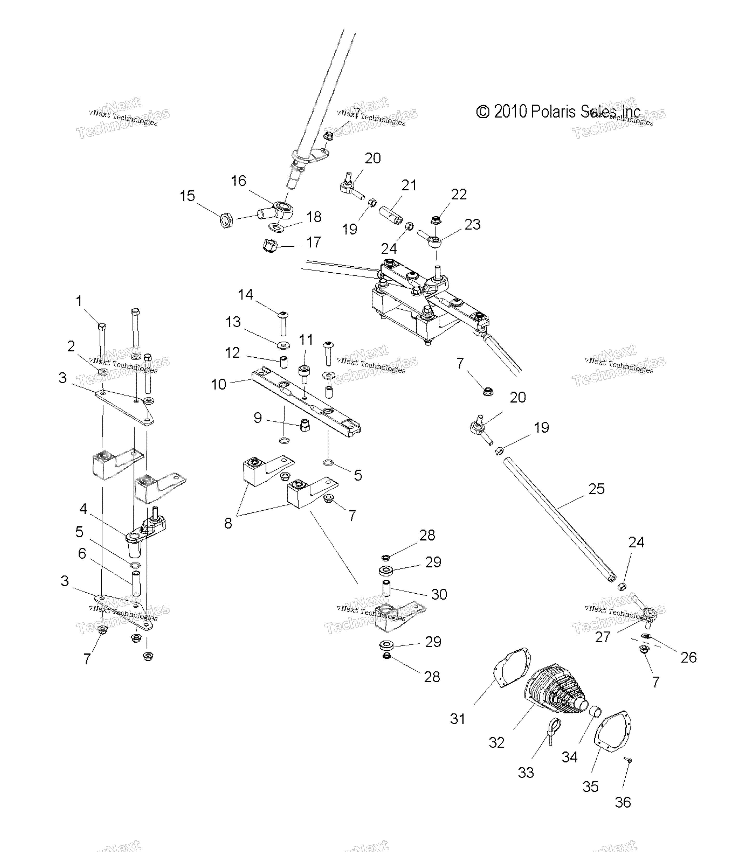 Steering, Lower & тяга Rods