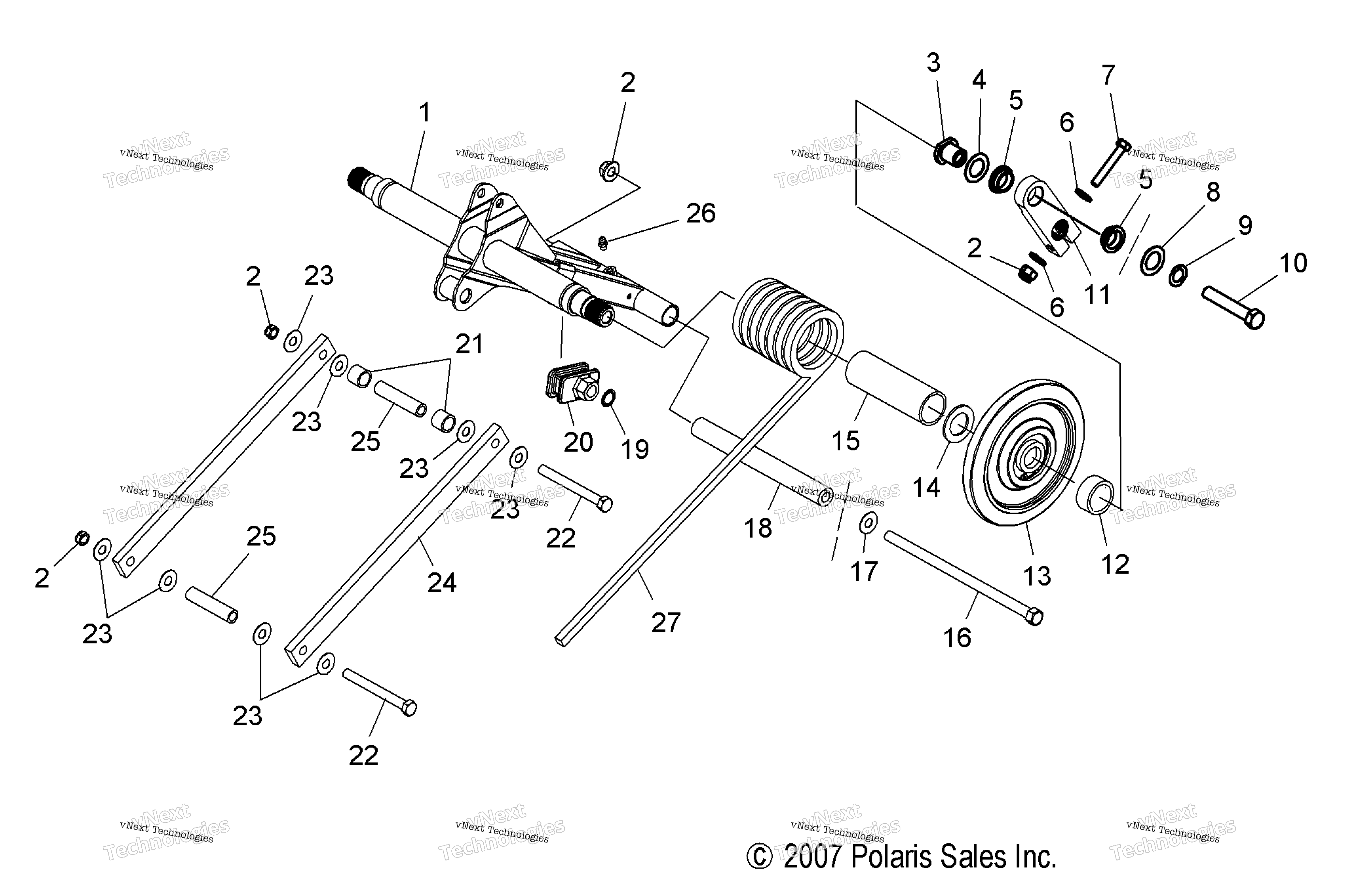 Suspension, Torque Arm, задний