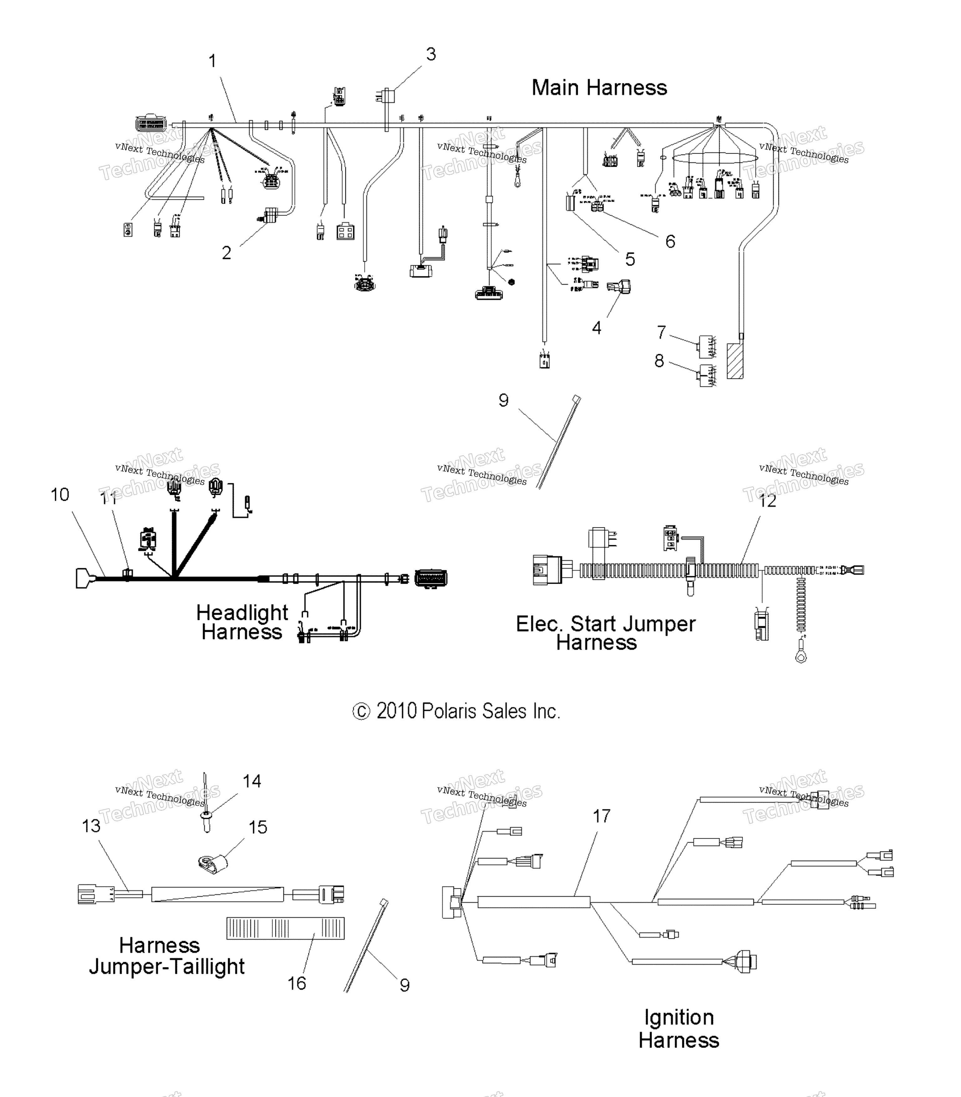 электрооборудование Wiring Harnesses