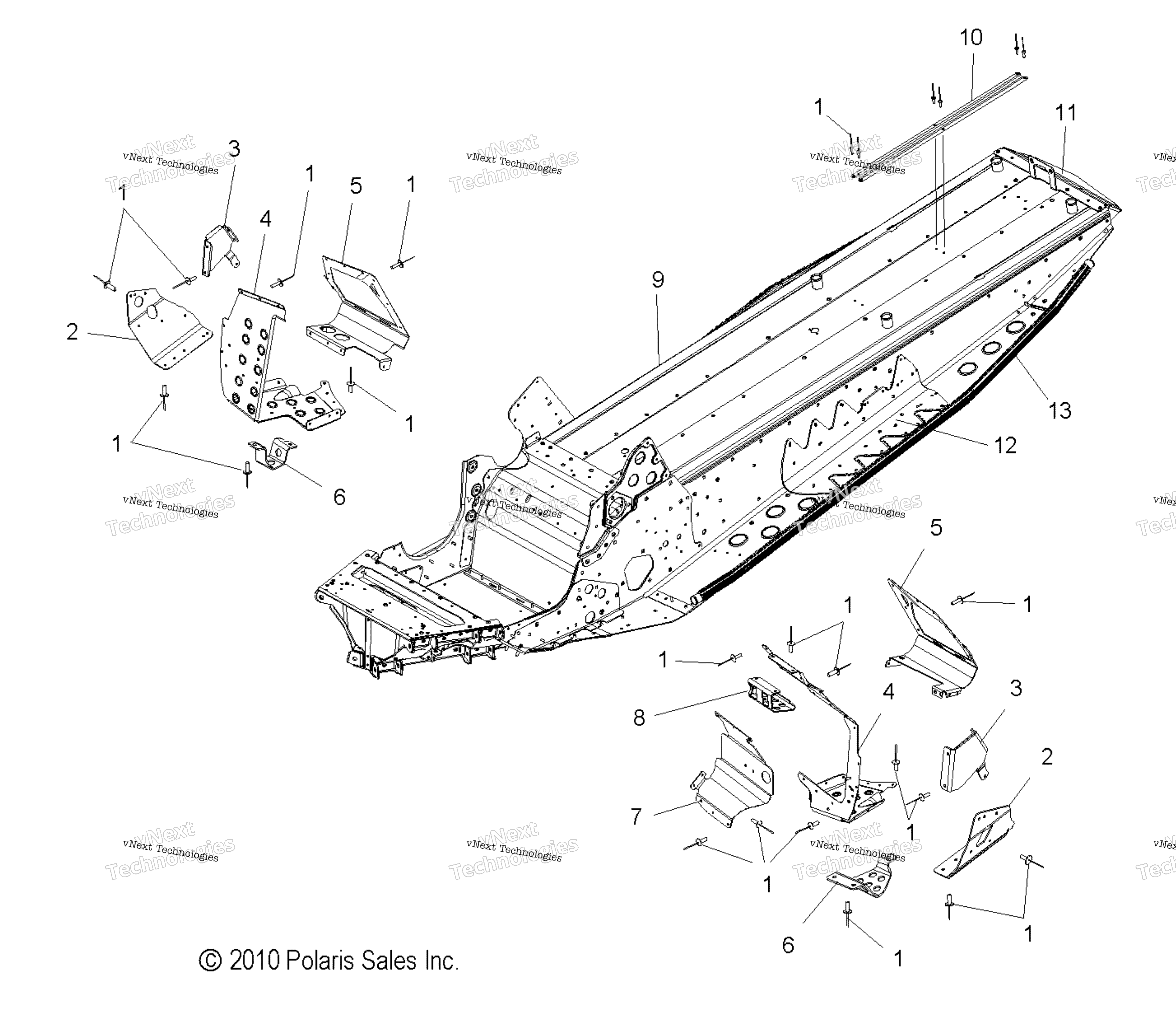 Chassis, узел & Footrests