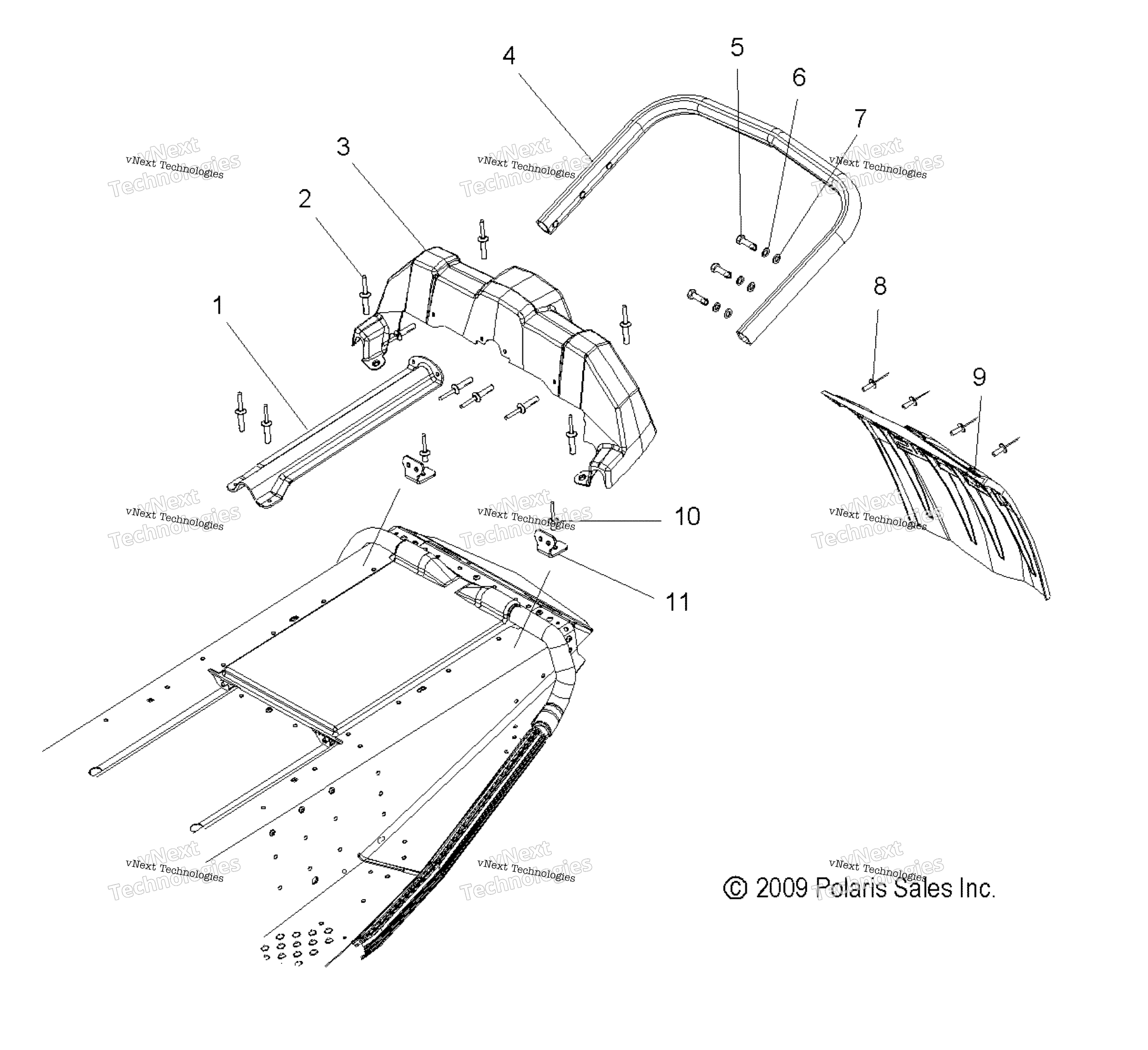 Body, задний Bumper, Snowflap, & Taillight Housing