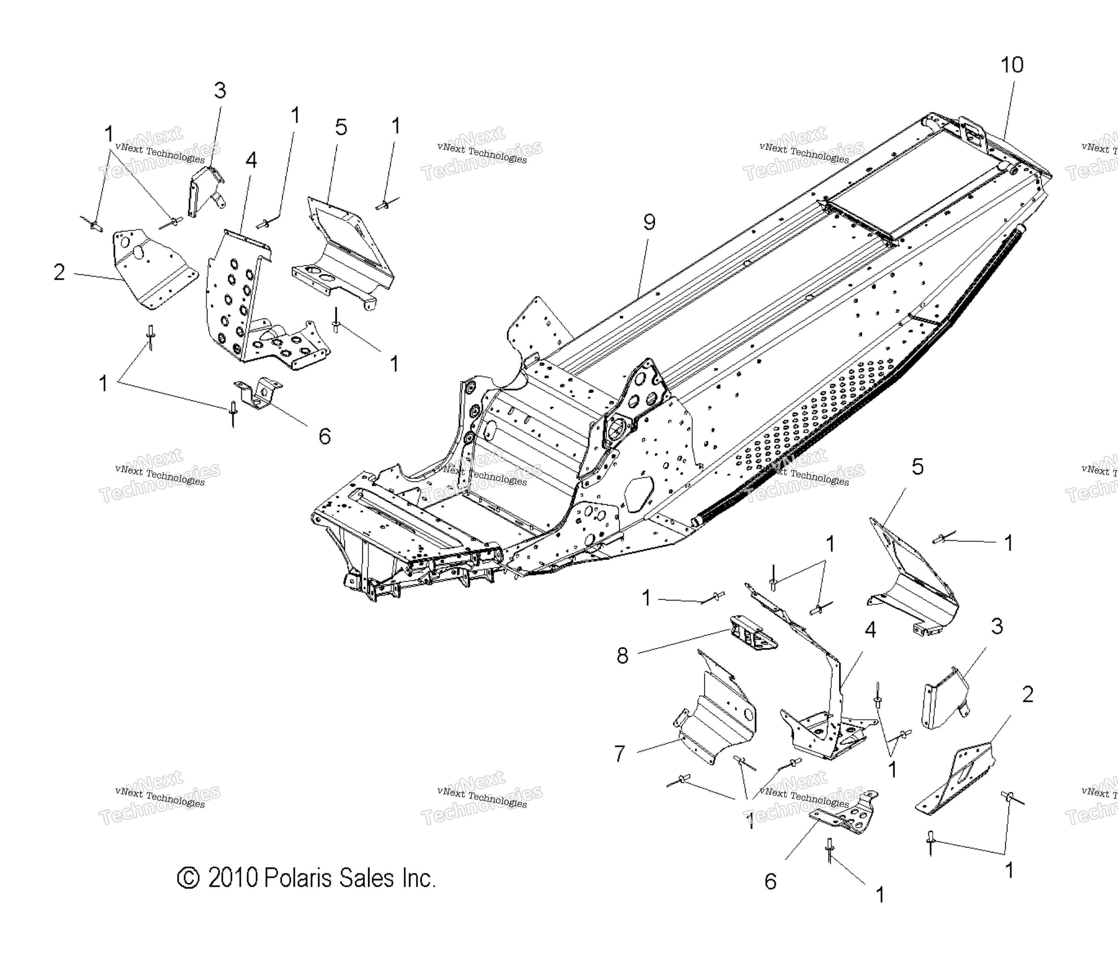 Chassis, узел & Footrests