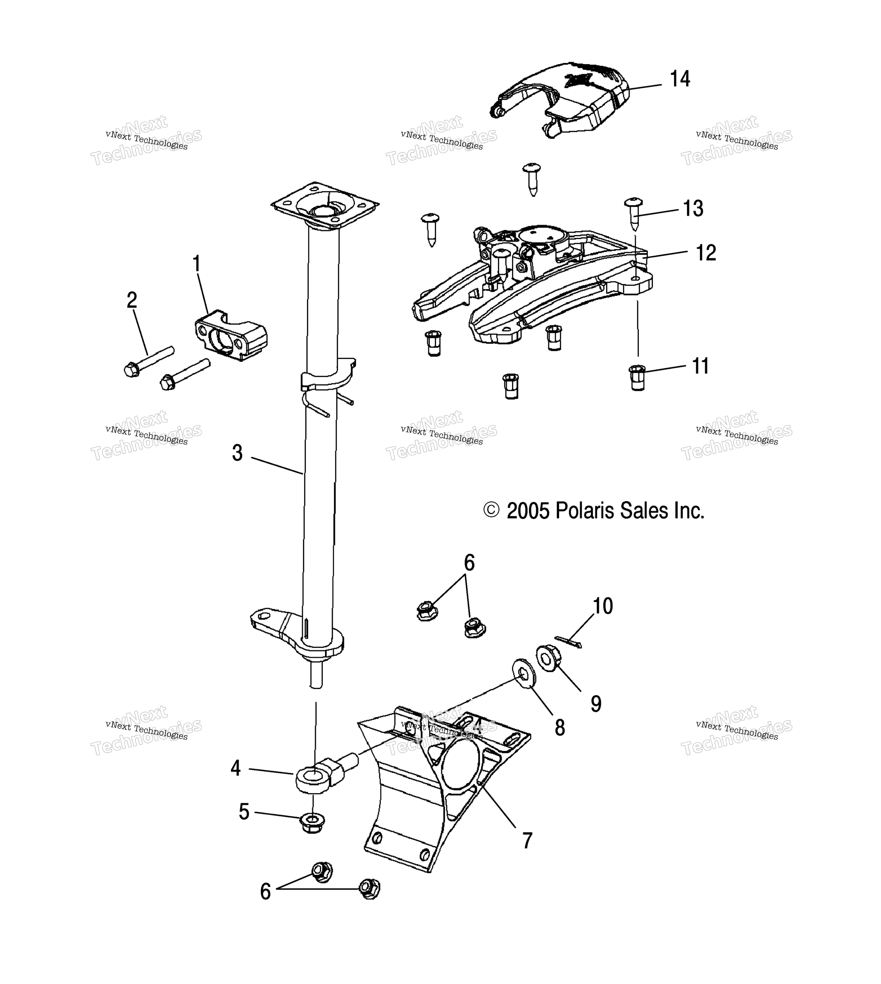 Steering, Adjustable рулевое управление Post Asm