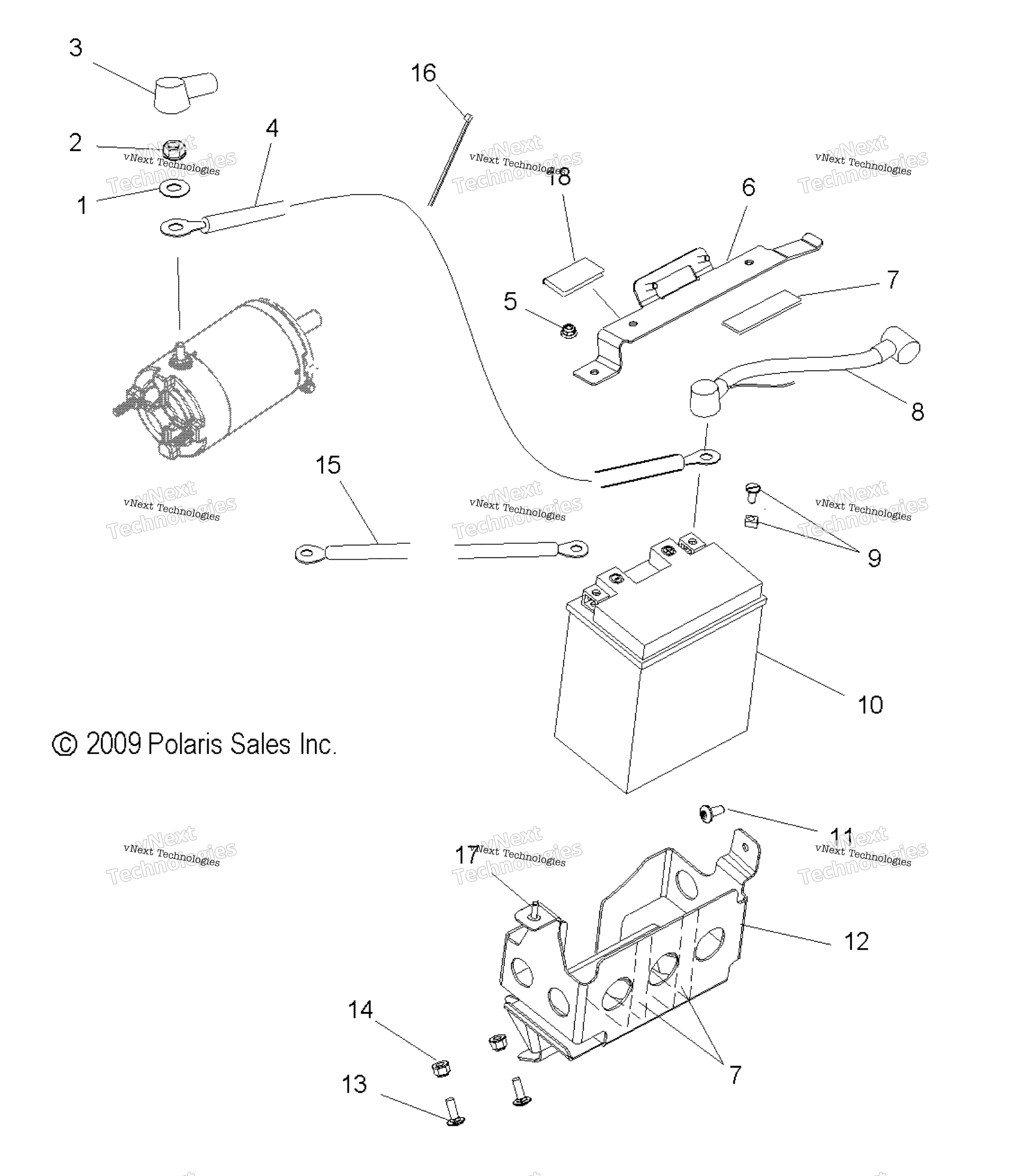 Электрооборудование, аккумулятор & Cables