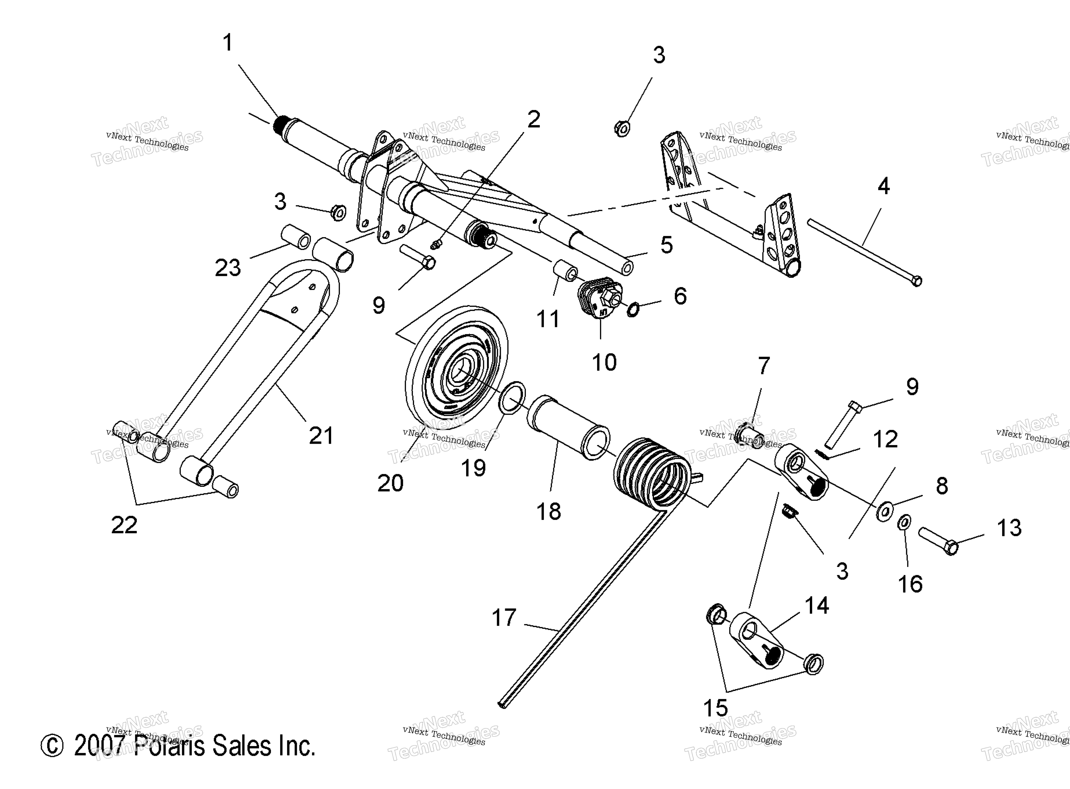 Suspension, Torque Arm, задний
