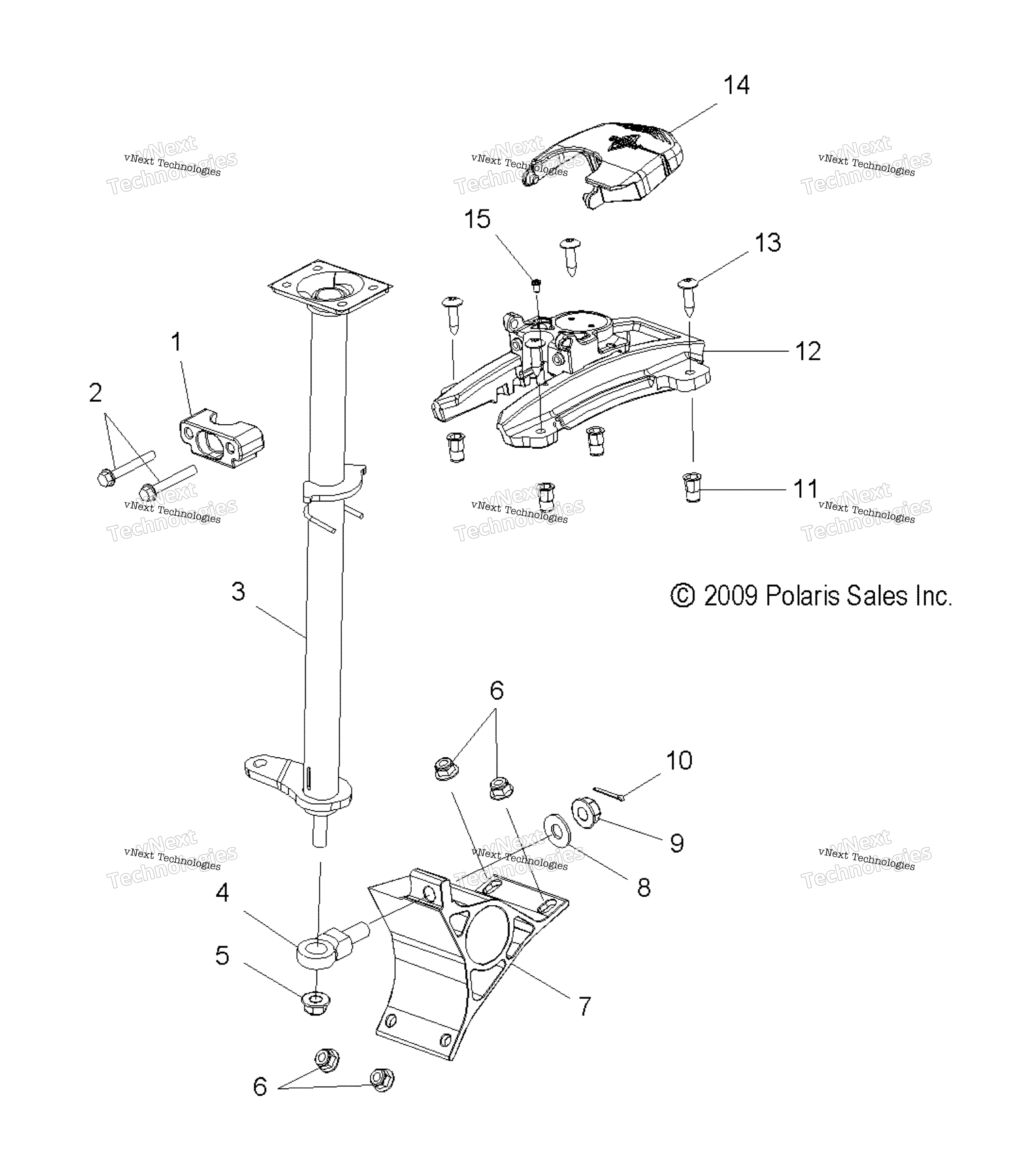 Steering, Adjustable рулевое управление Post Asm