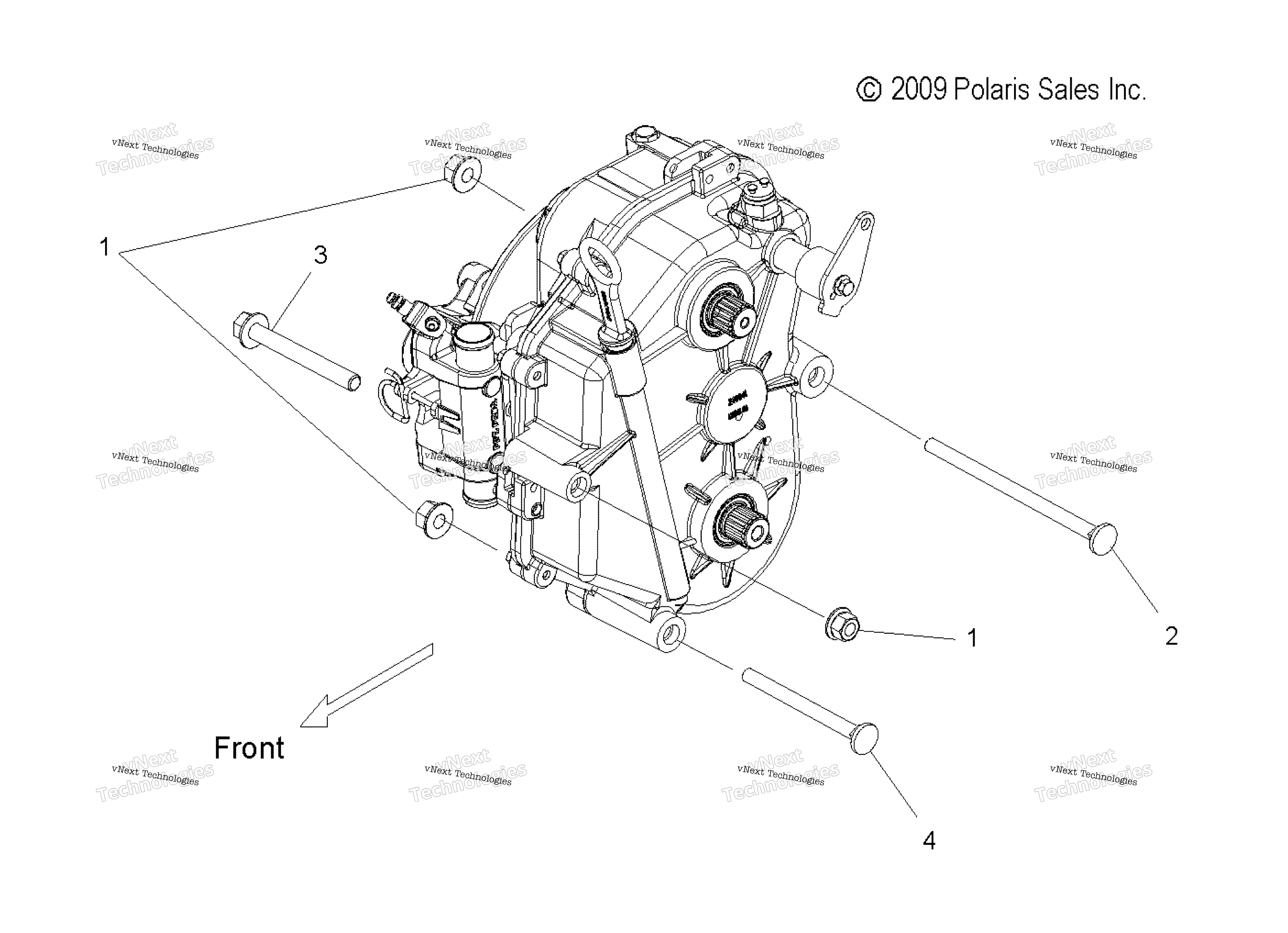 Привод Train, Gearcase Mounting