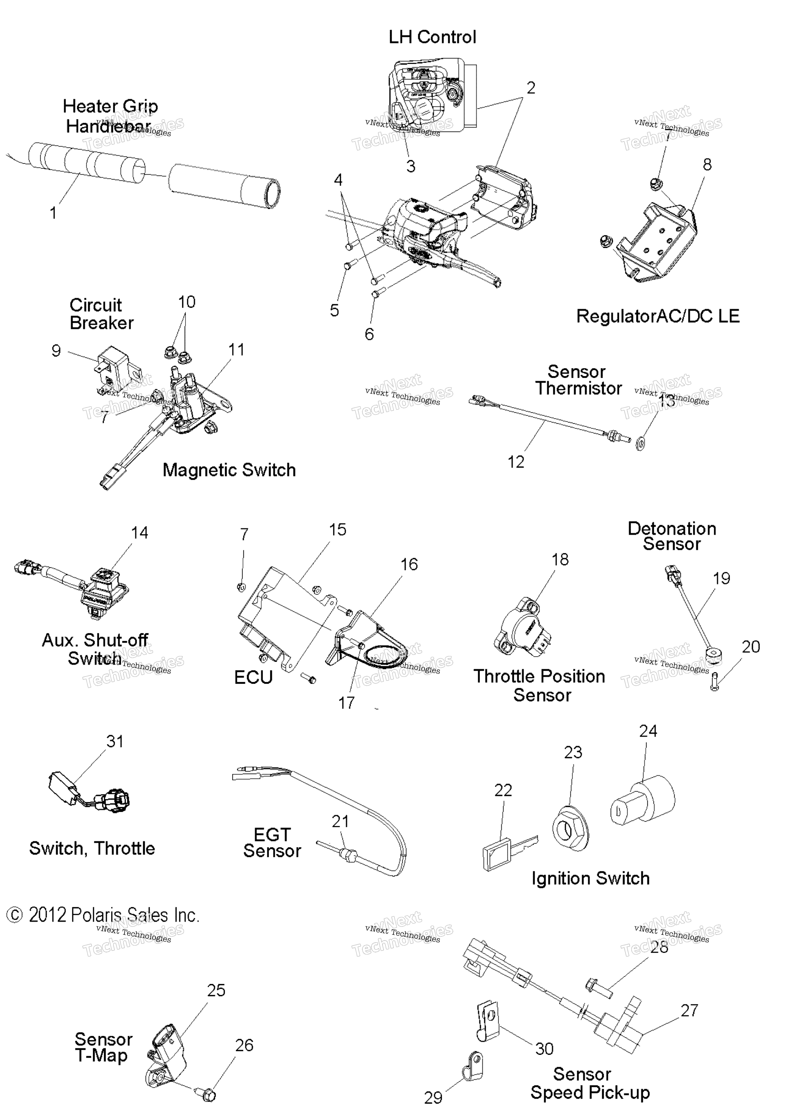 Electrical, Switches, Sensors & Components All опции