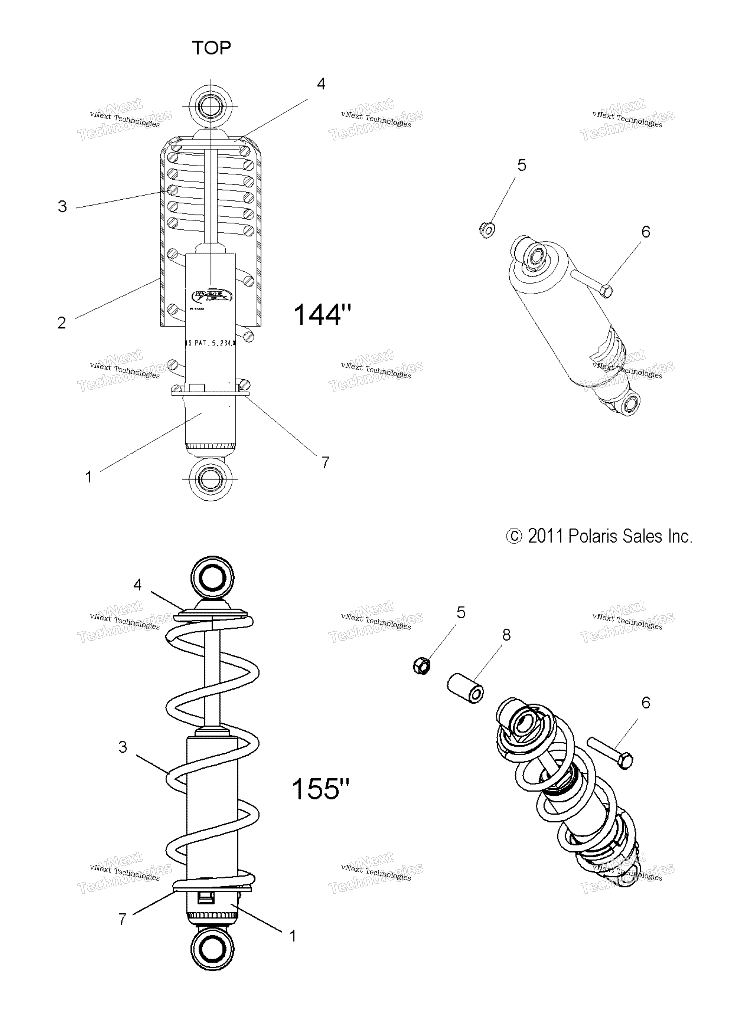 Suspension, Shock, передний Track All Options