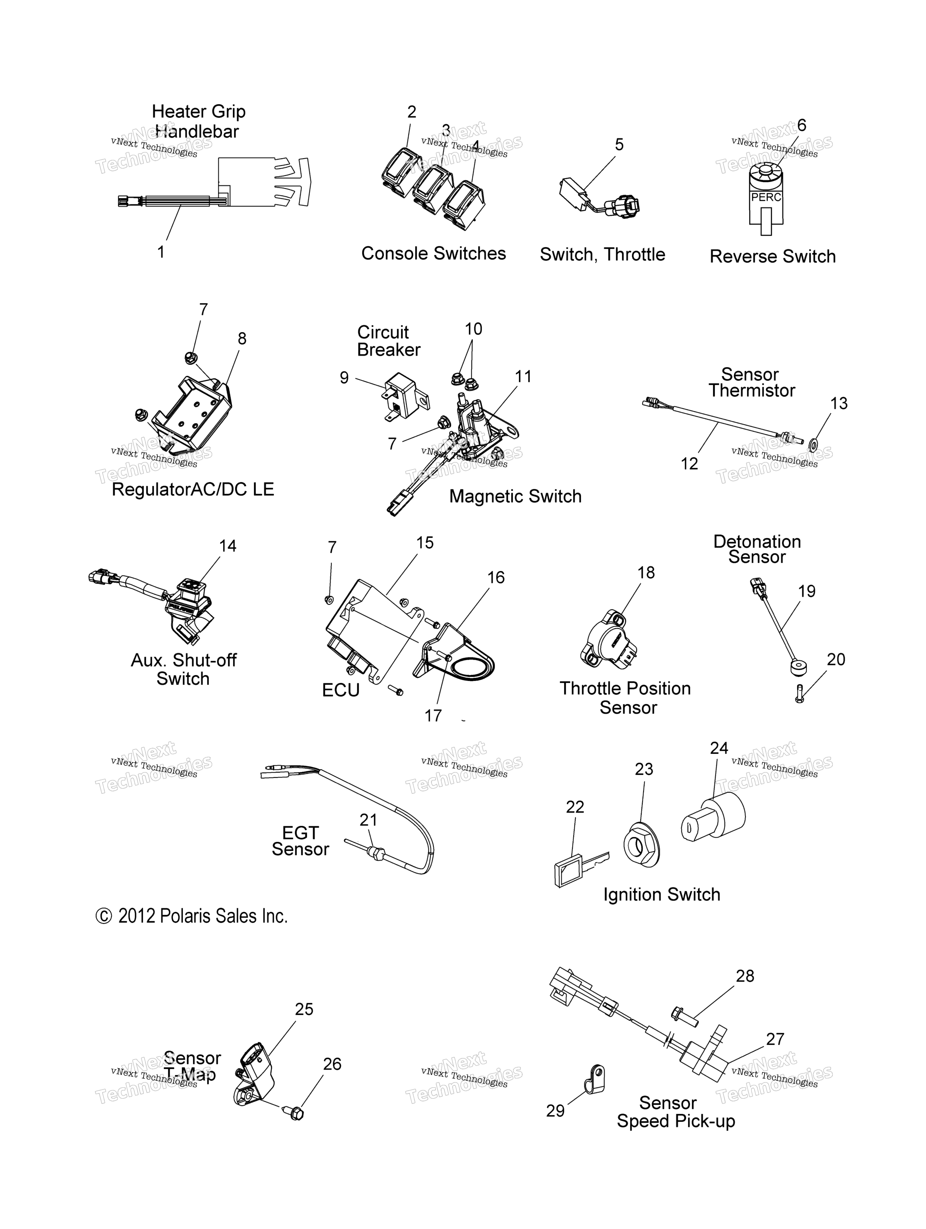 Electrical, Switches, Sensors & Components All опции