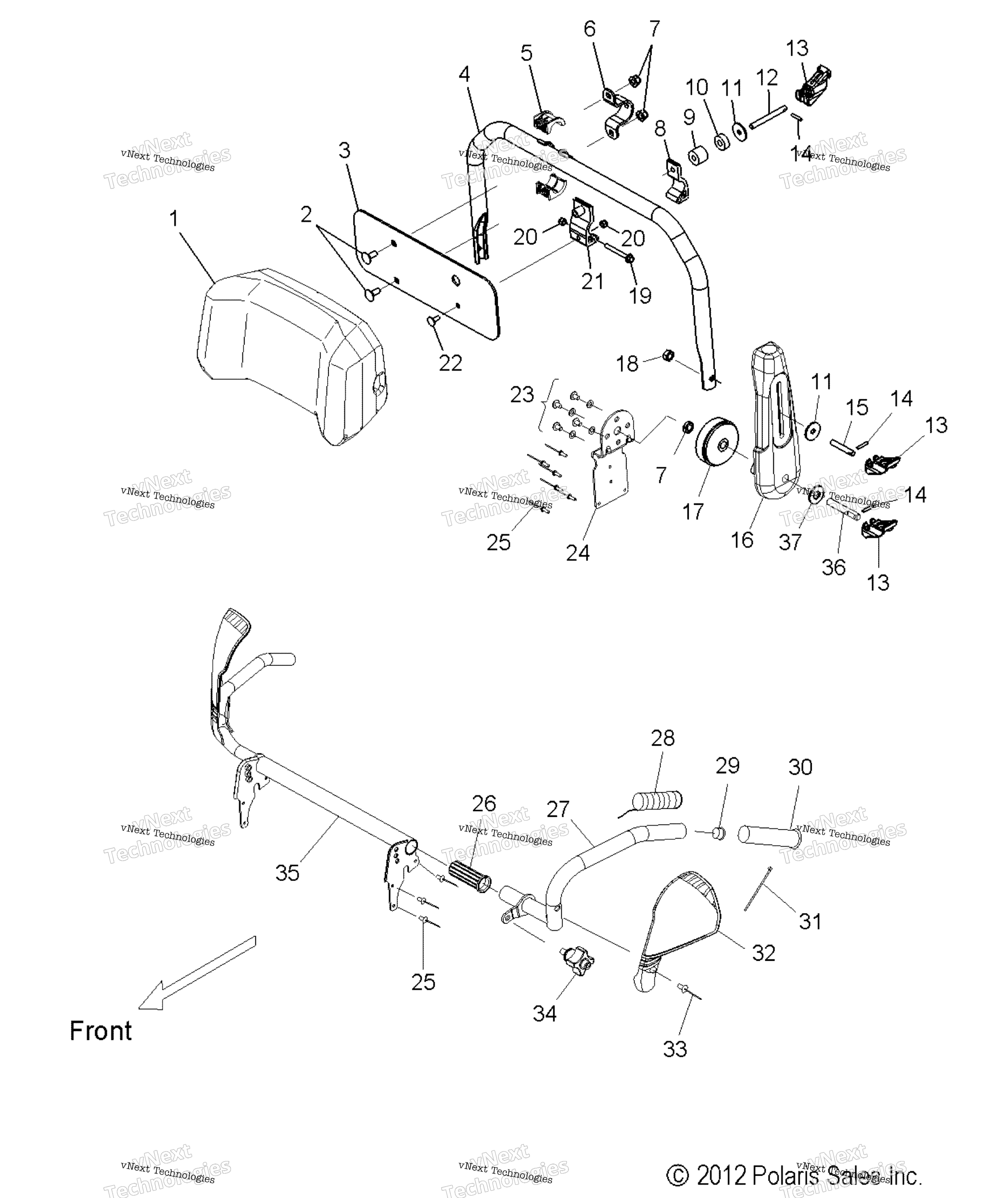 Body, Backrestand Grabhandle, пассажирское