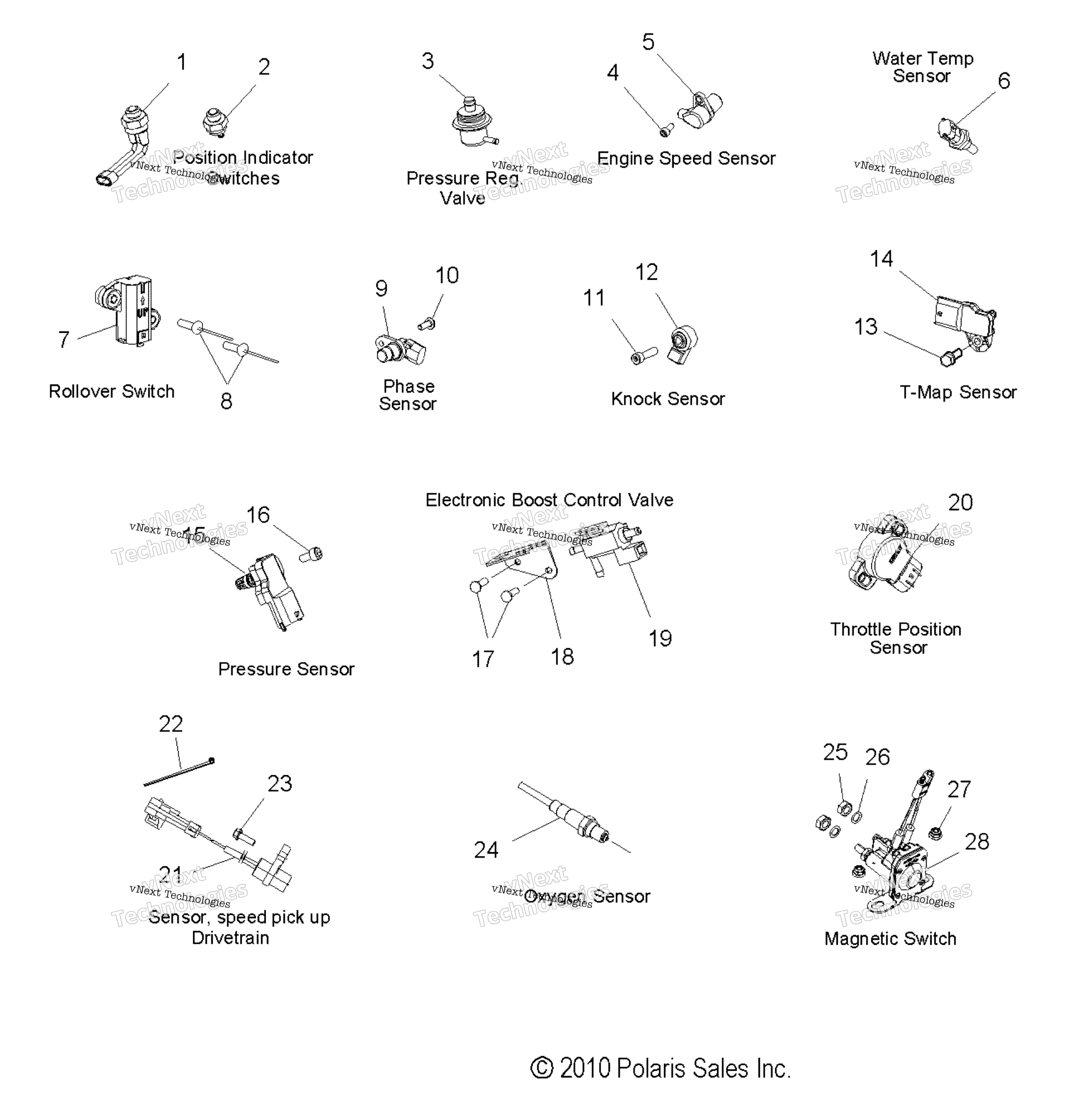 электрооборудование Sensors, Switches & Valves