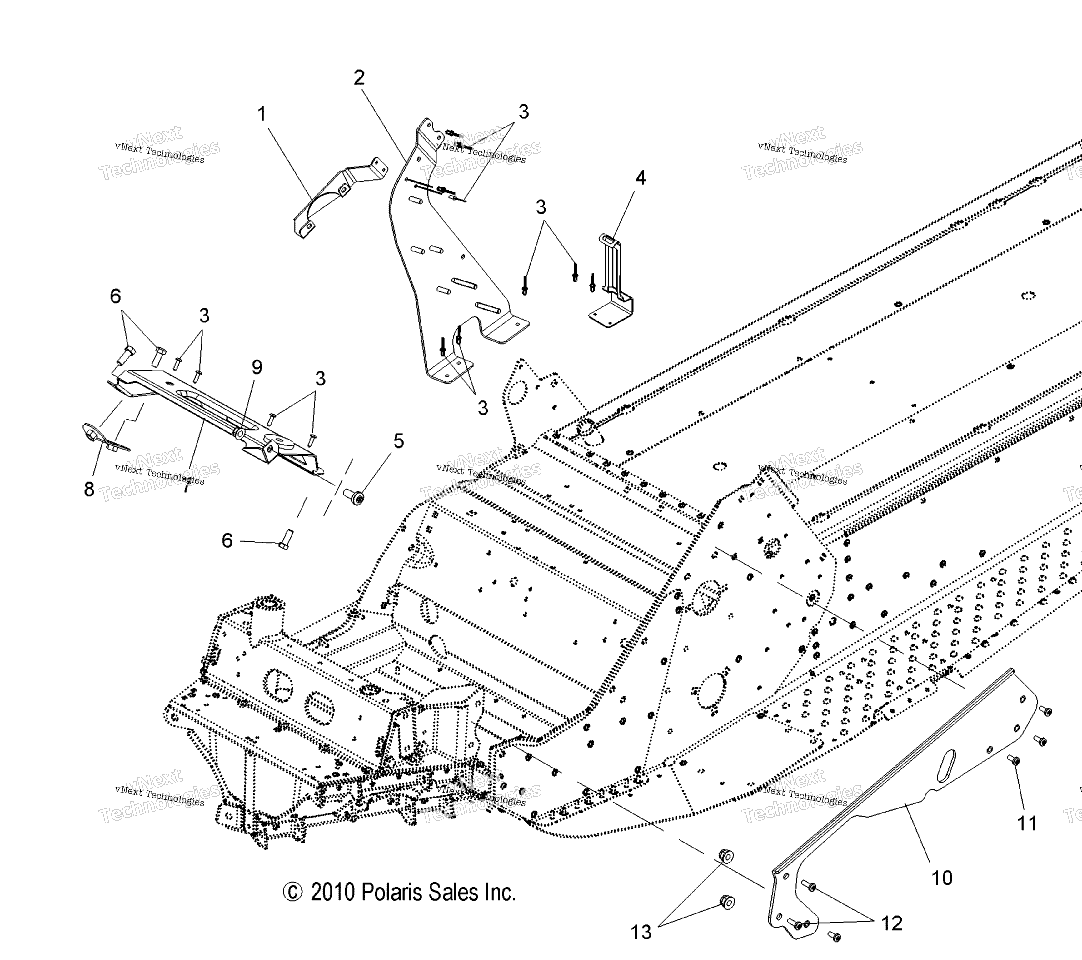 Chassis, передний Brackets & Plates