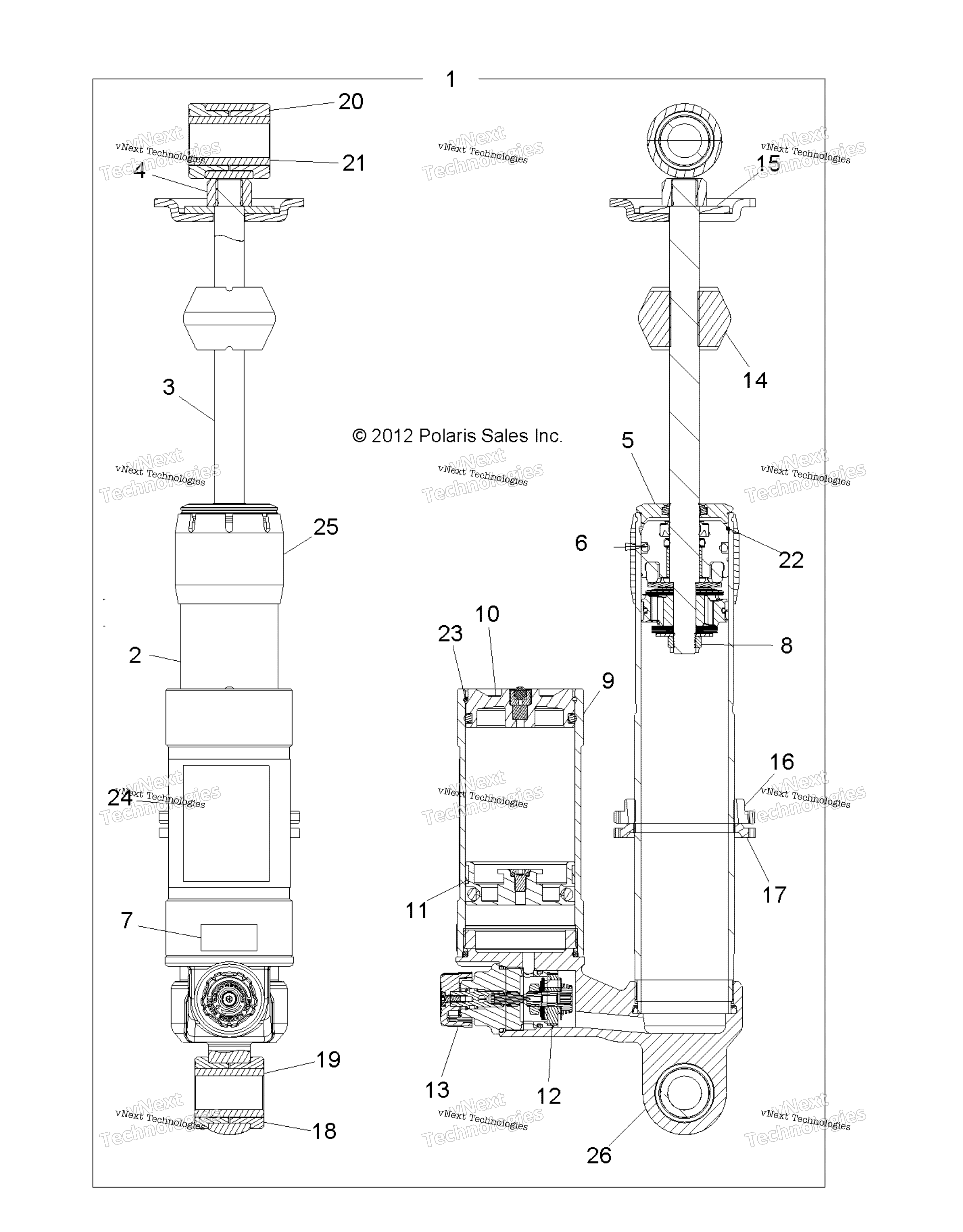 Suspension, Shock, передний A13gh8eak