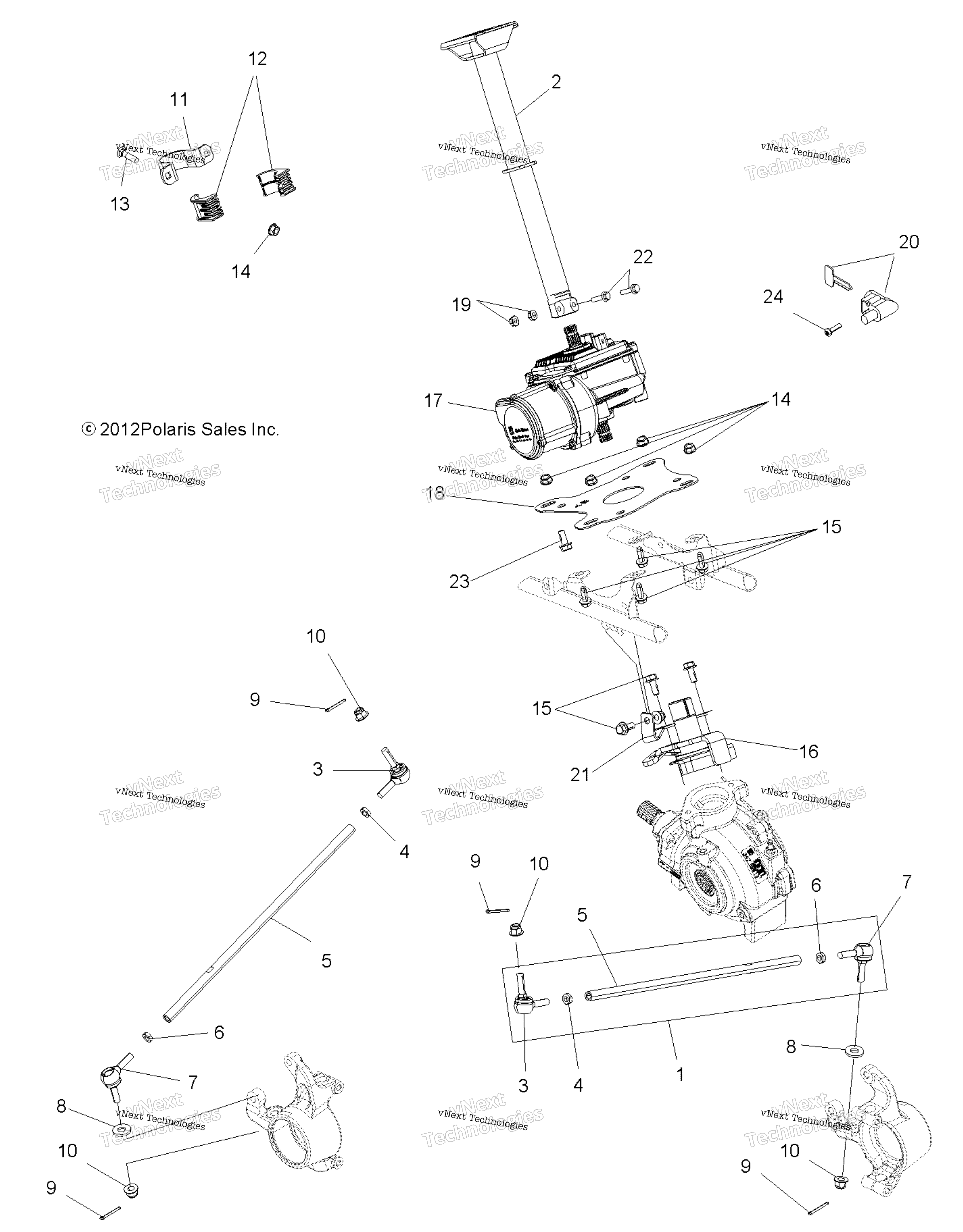 Steering, рулевое управление Post Asm
