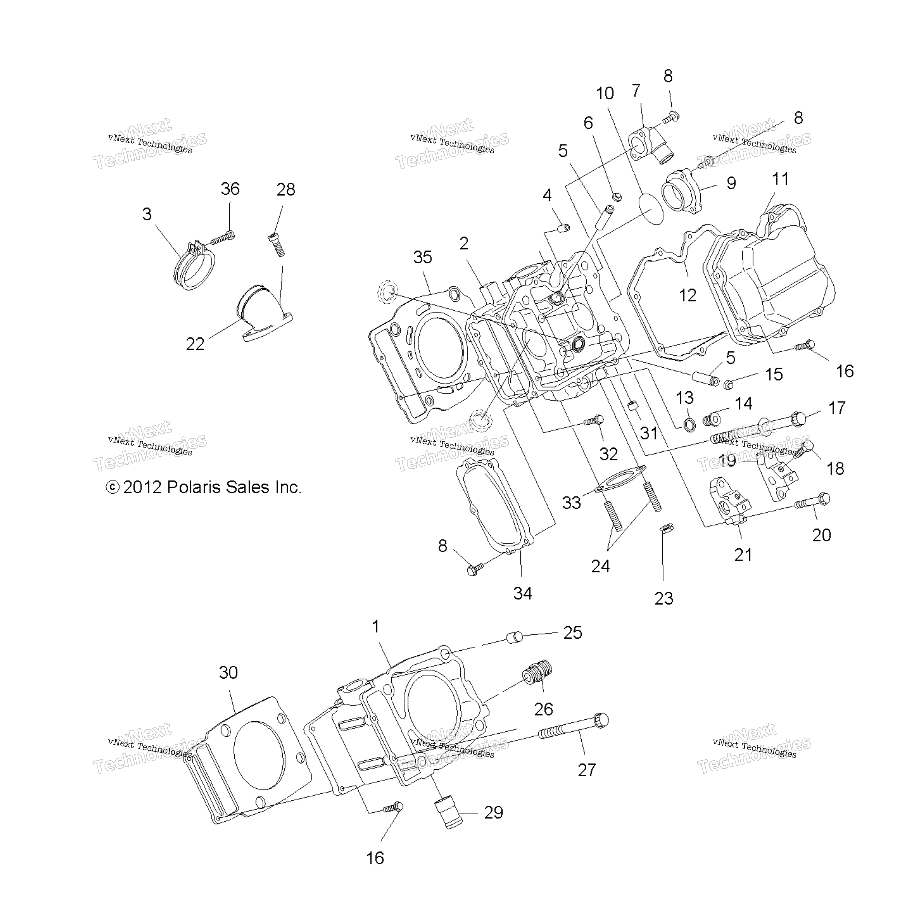 Двигатель, цилиндр & Head