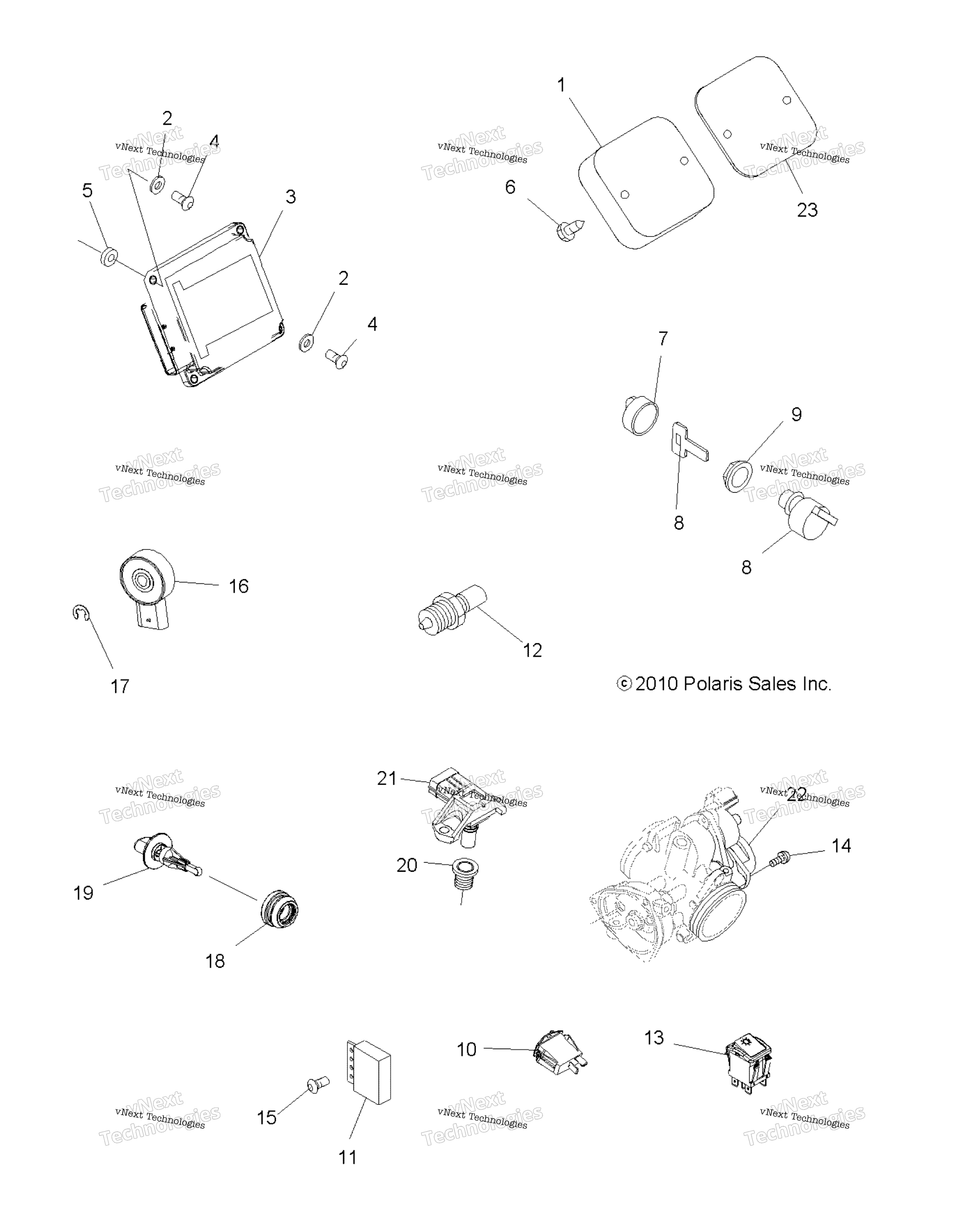 электрооборудование Switches & Sensors & Ecm