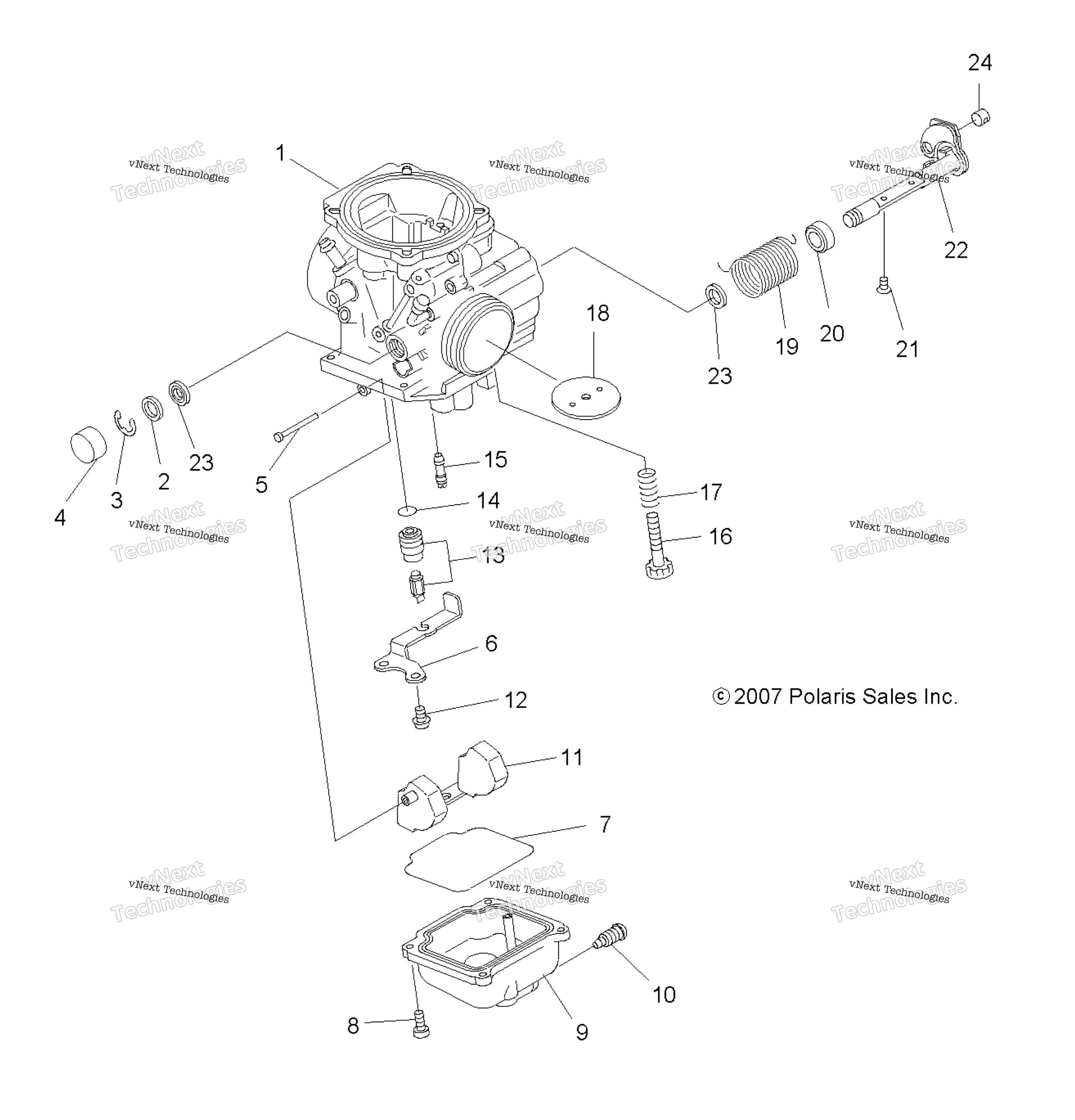 Engine, Carburetor, нижний