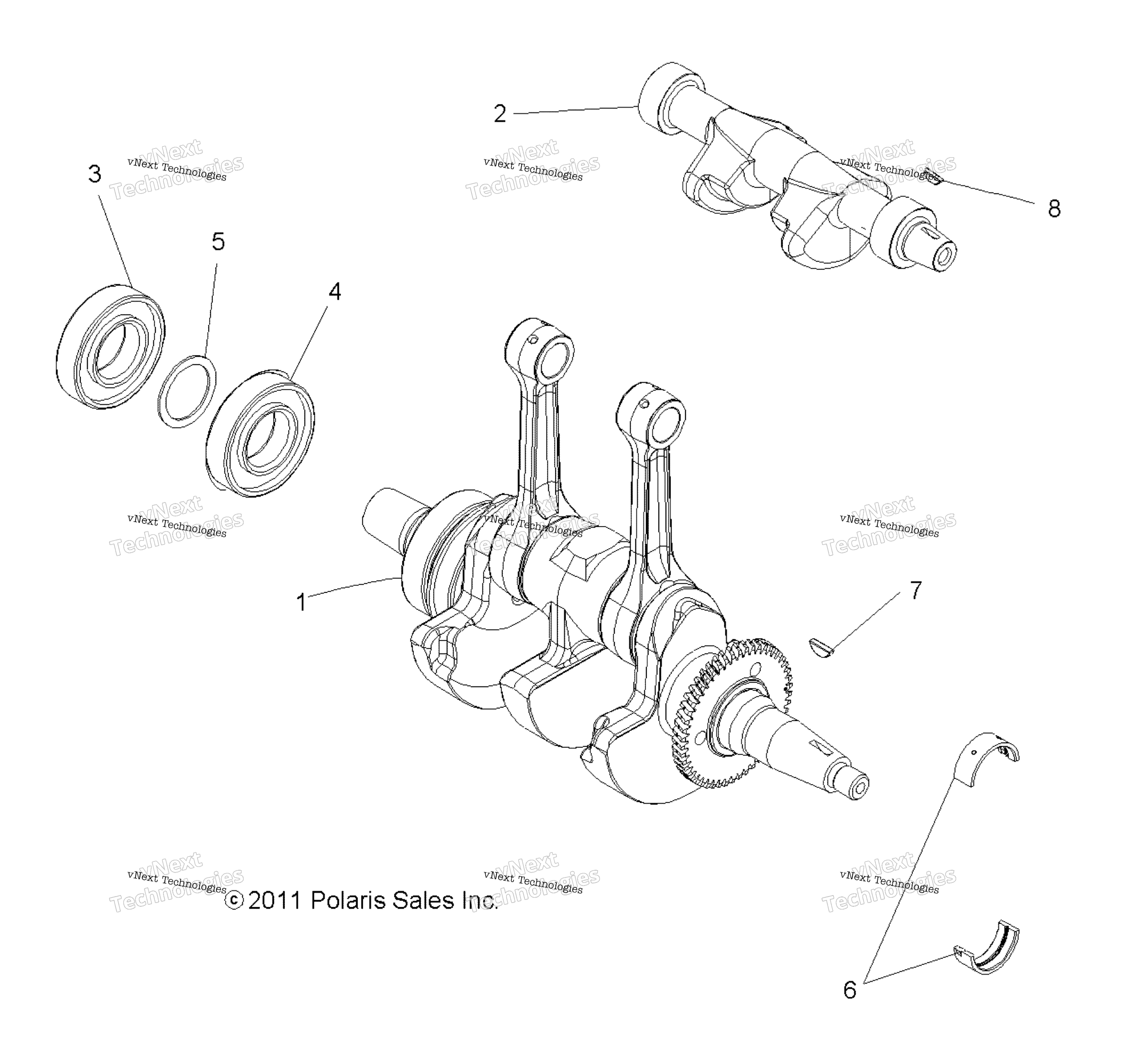 Двигатель, коленвал & Balance Shaft
