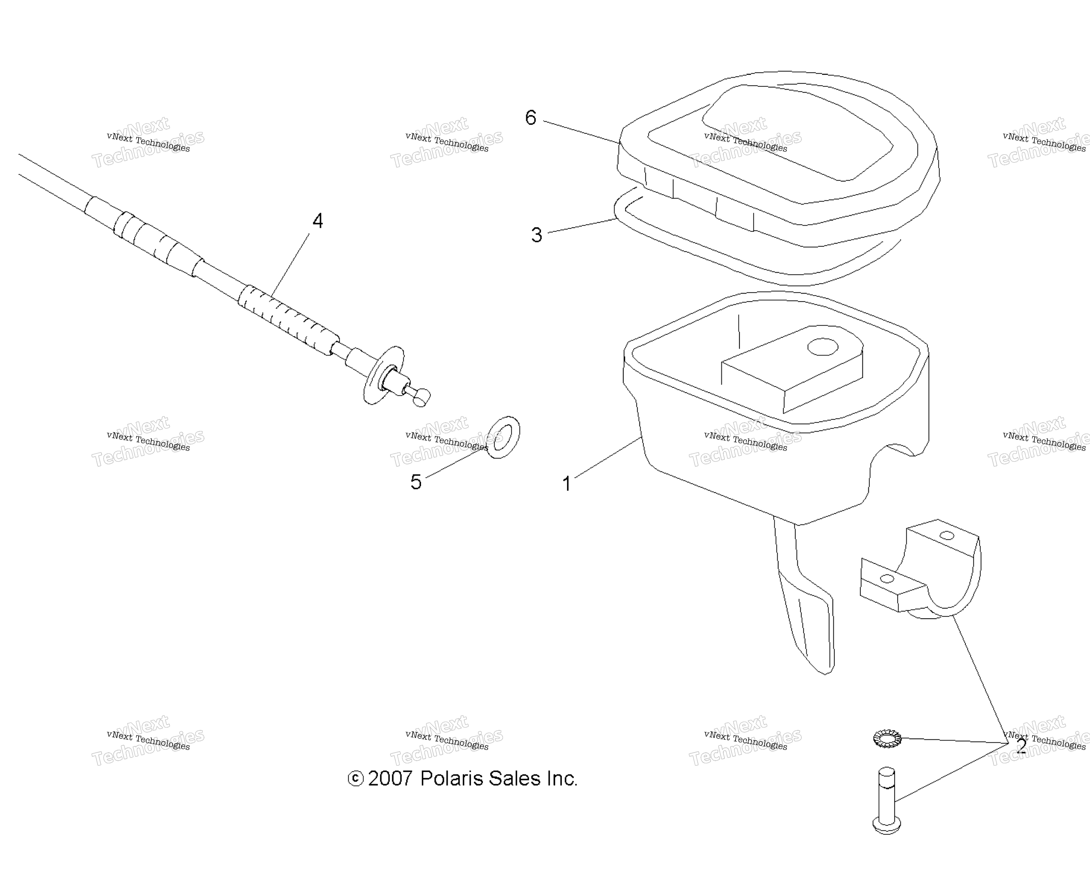 рулевой Controls, Throttle узел & Cable