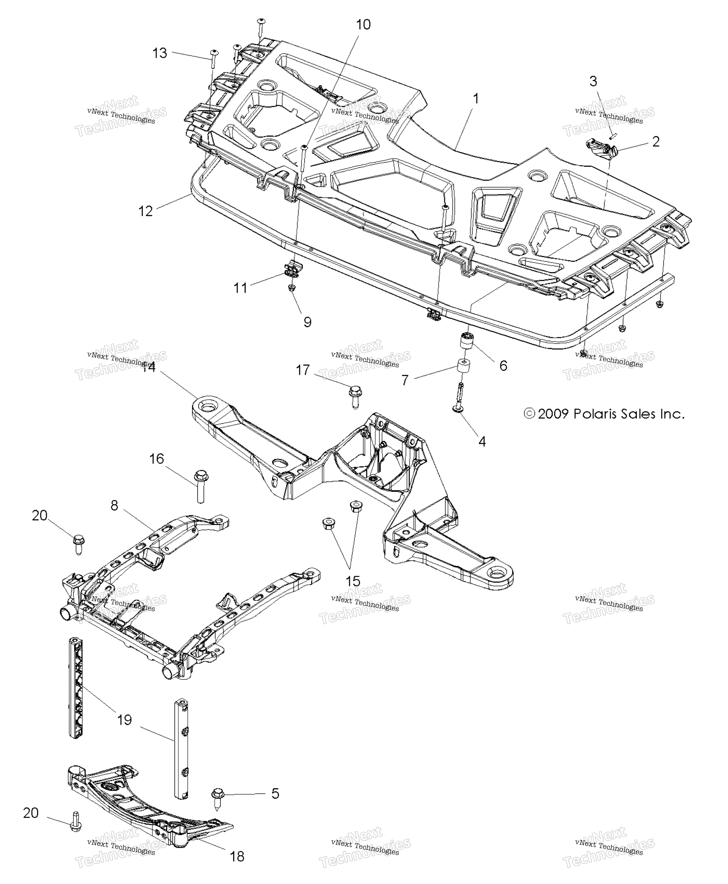 Body, передний полка & Supports