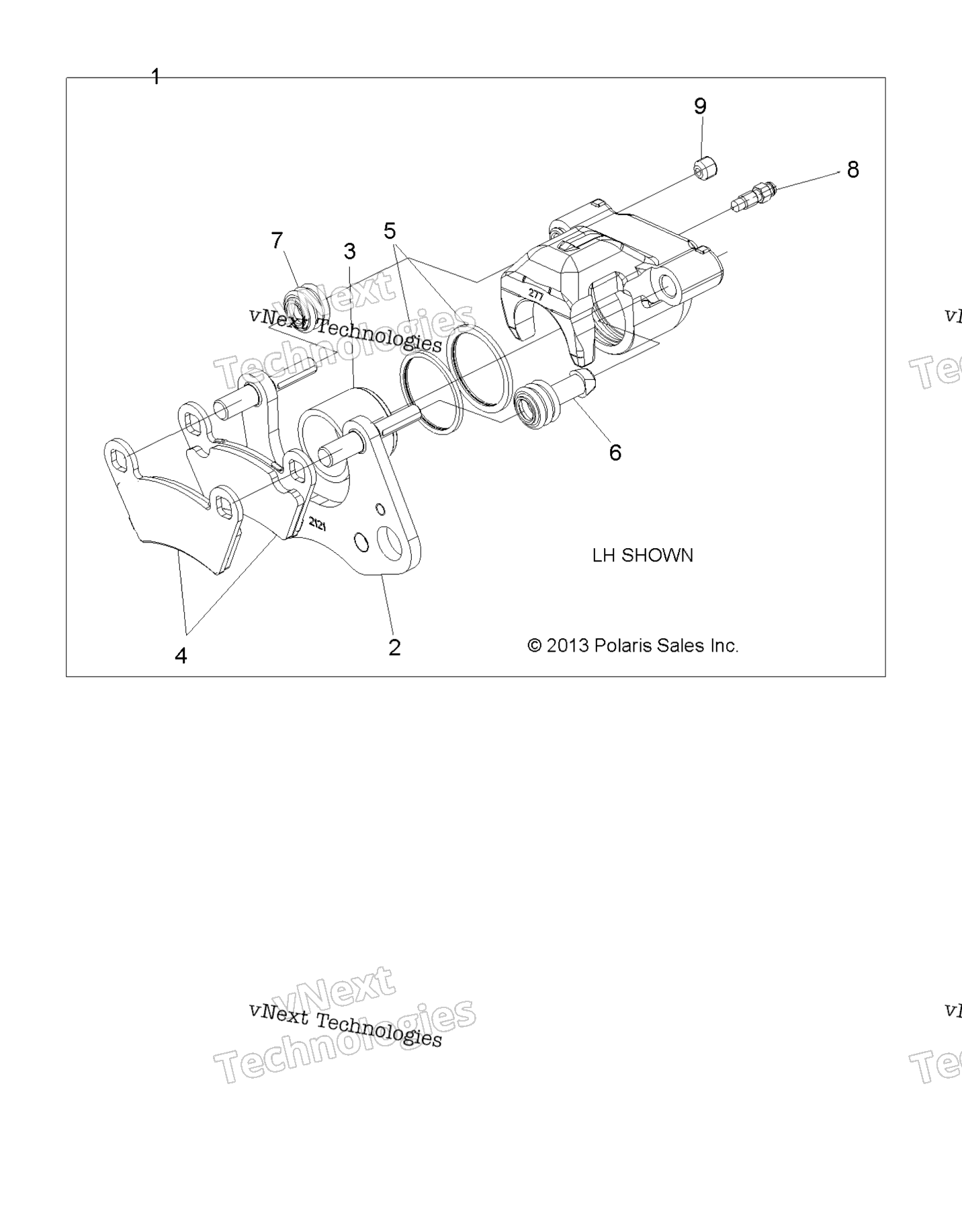 Brakes, Caliper, передний