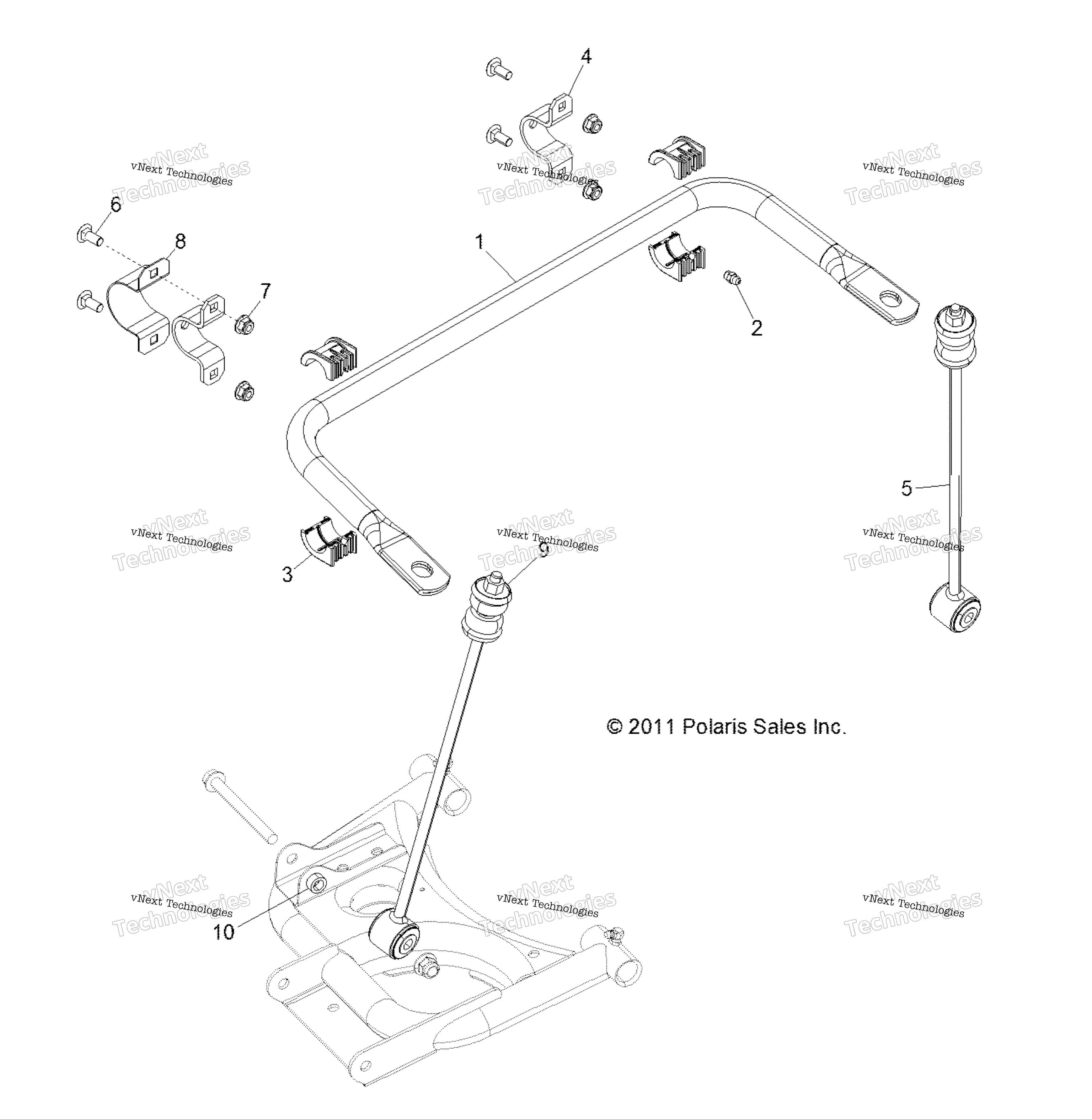 Suspension, Stabilizer Bar, задний