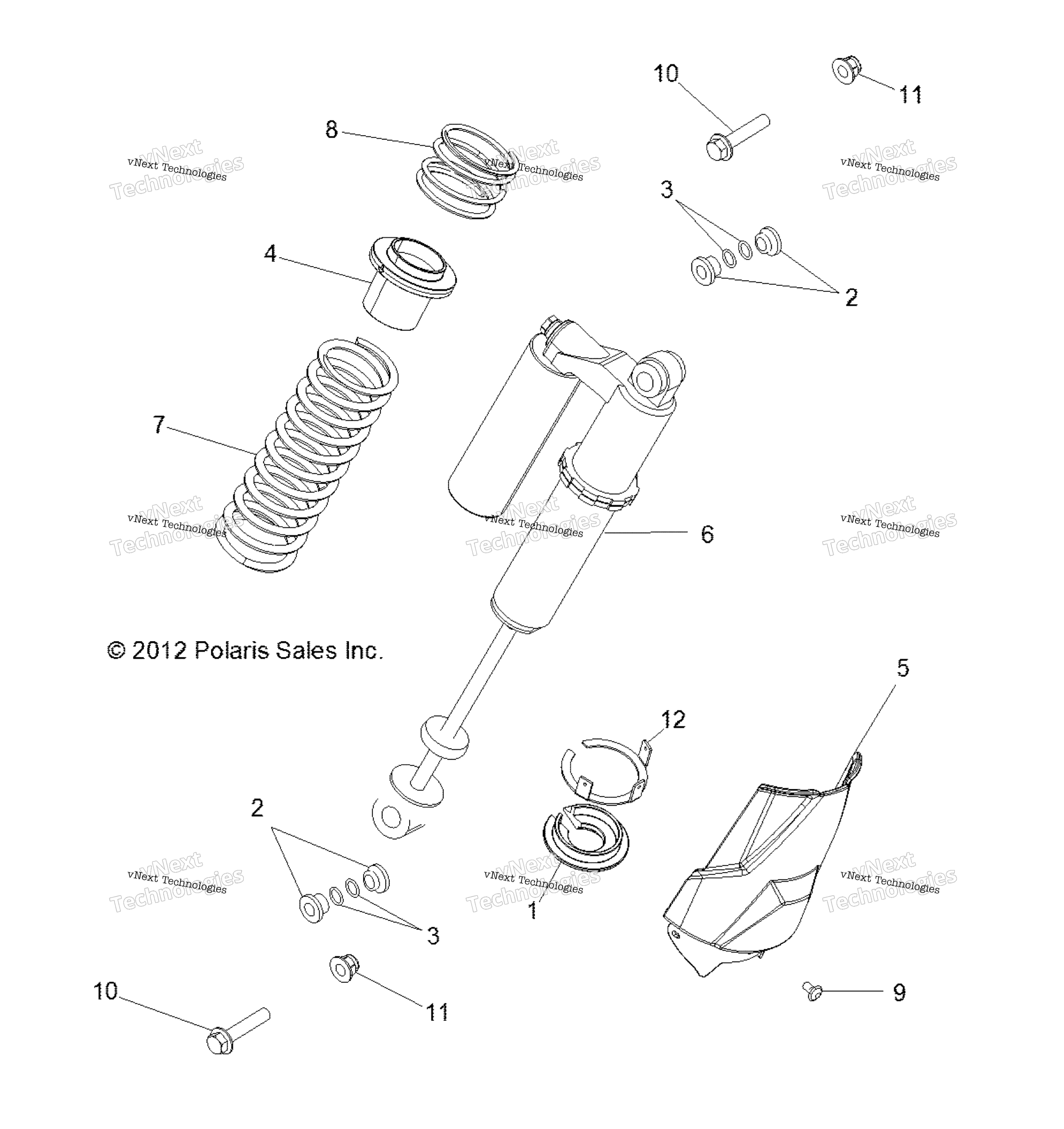 Подвеска, задний амортизатор Mounting