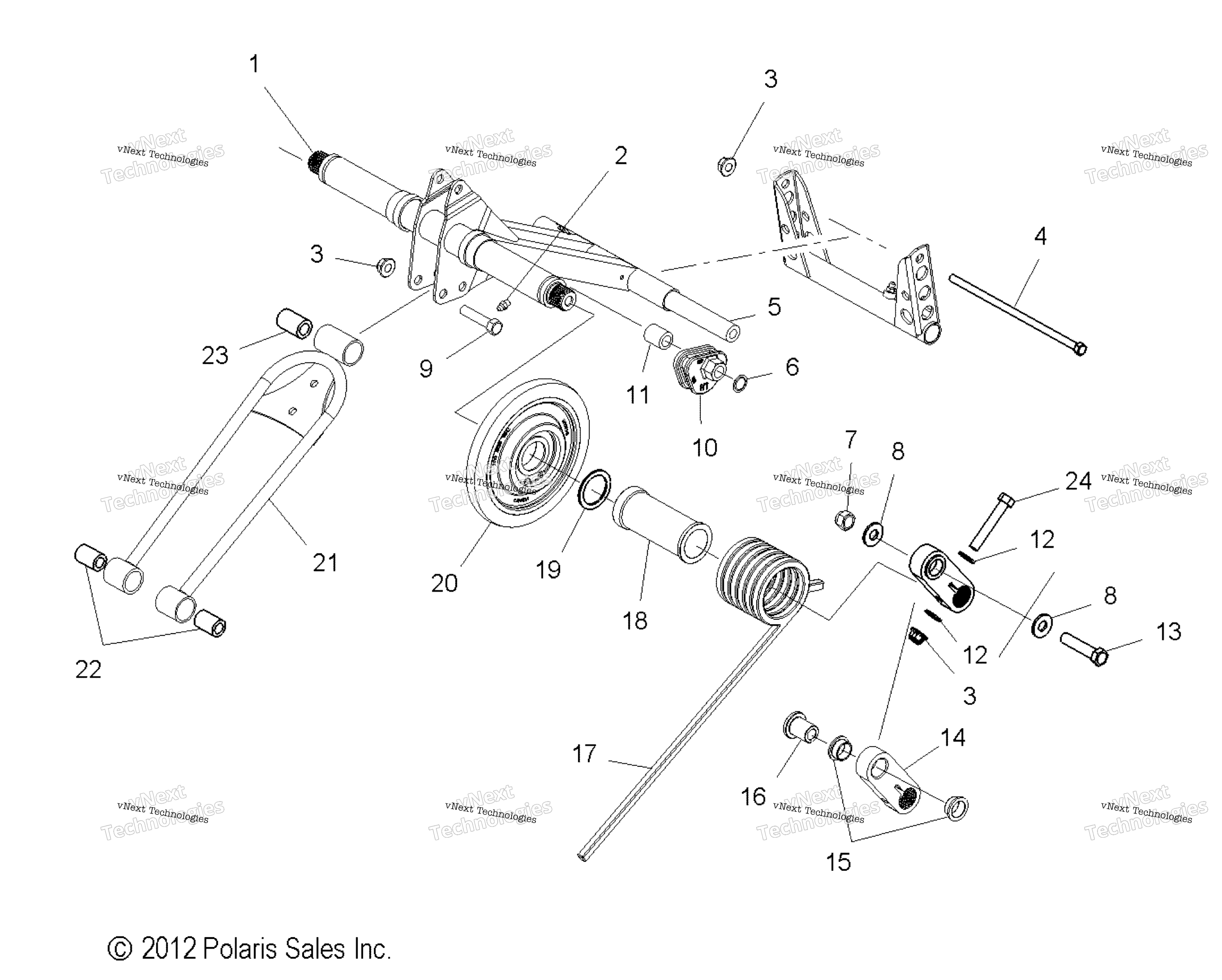Suspension, Torque Arm, задний