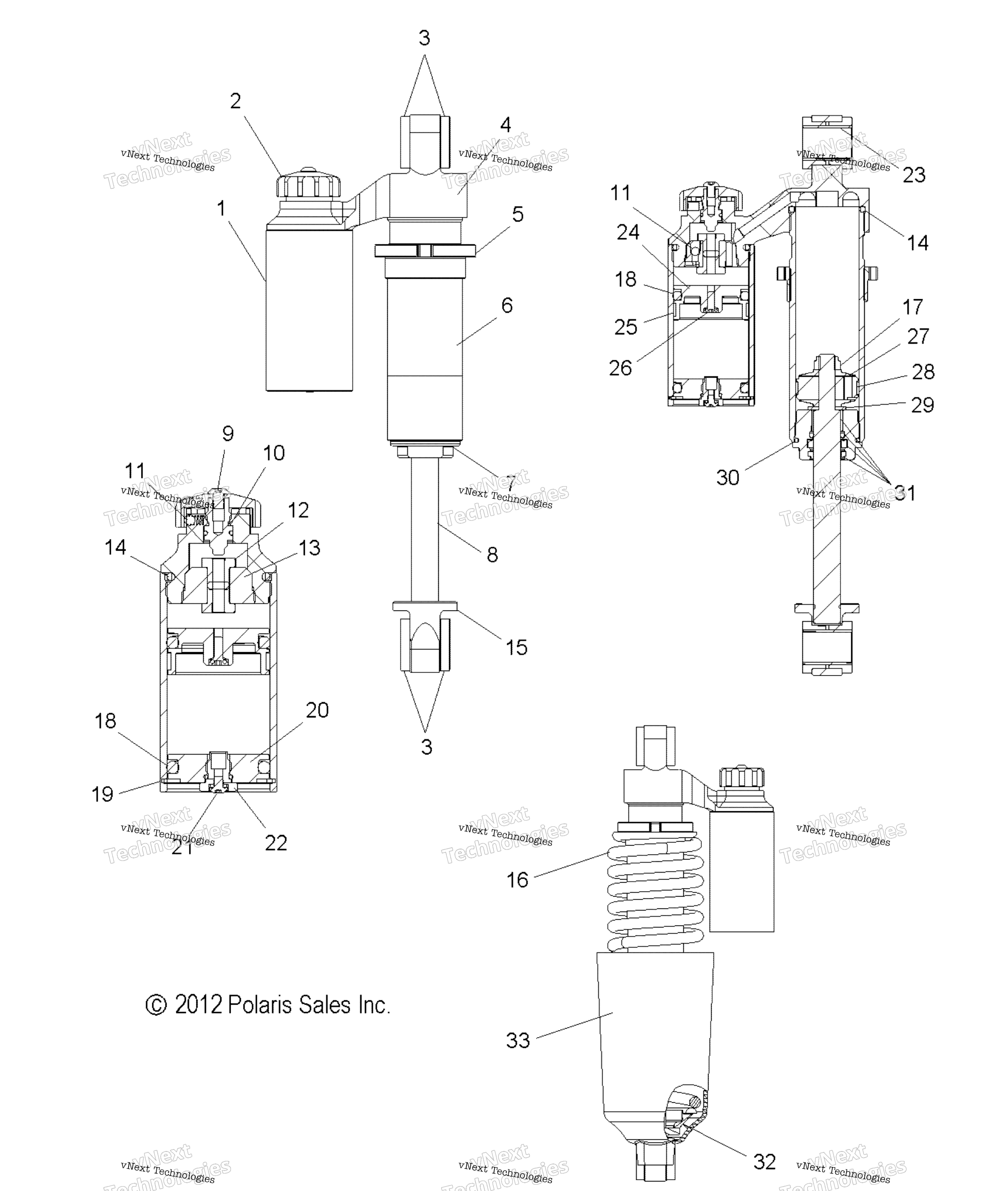 Suspension, Shock, передний