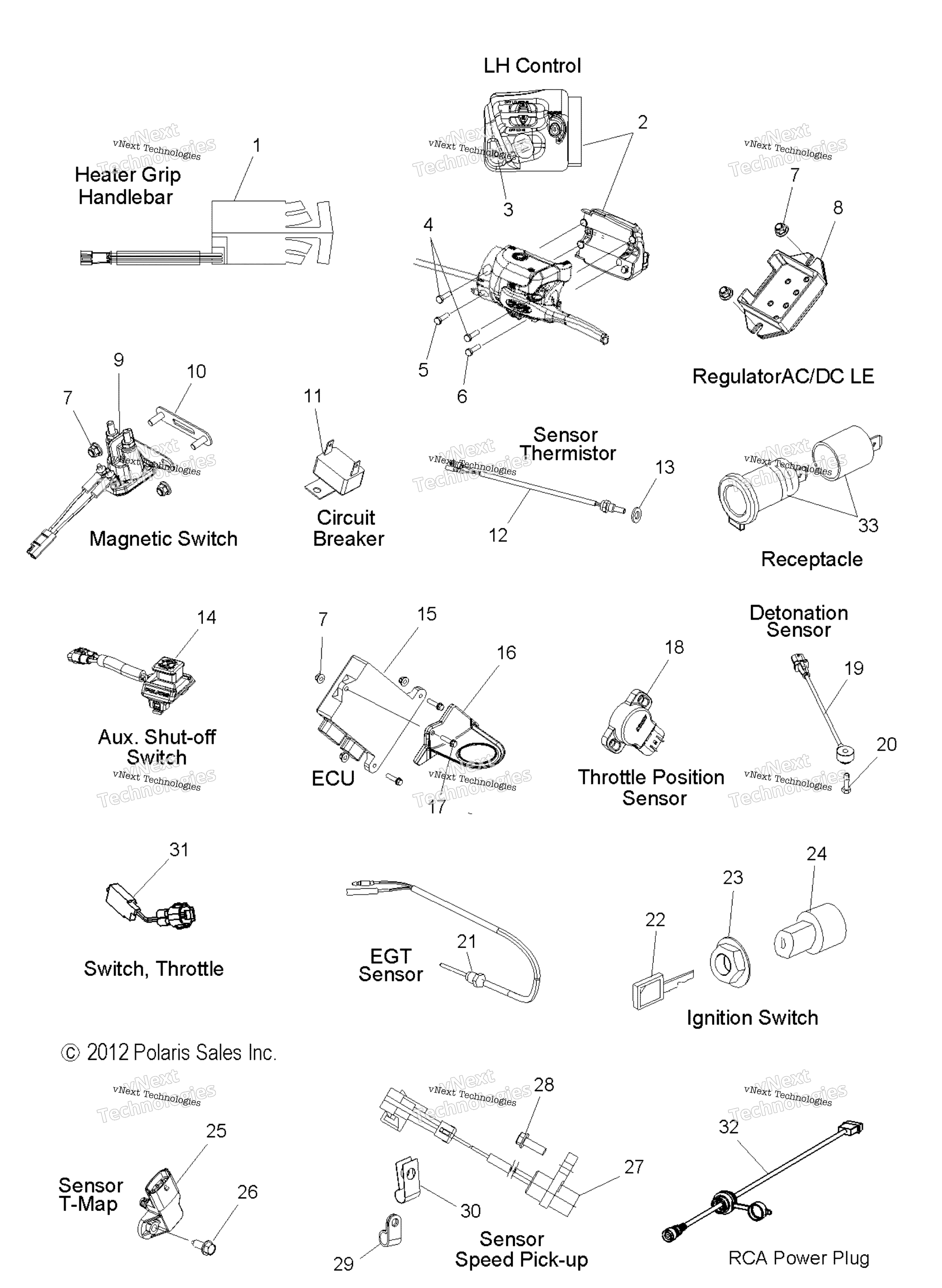 Electrical, Switches, Sensors & Components All опции