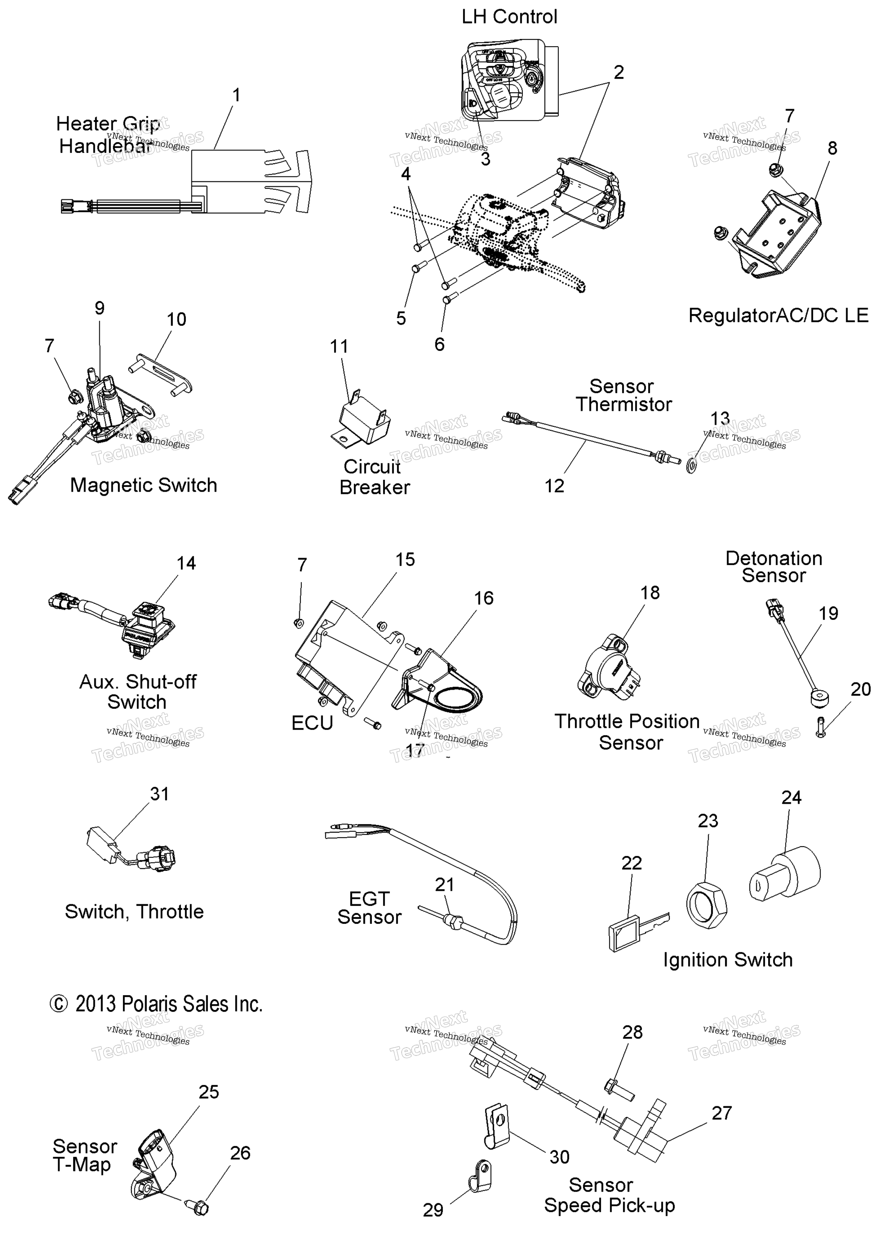 электрооборудование Switches, Sensors & Components