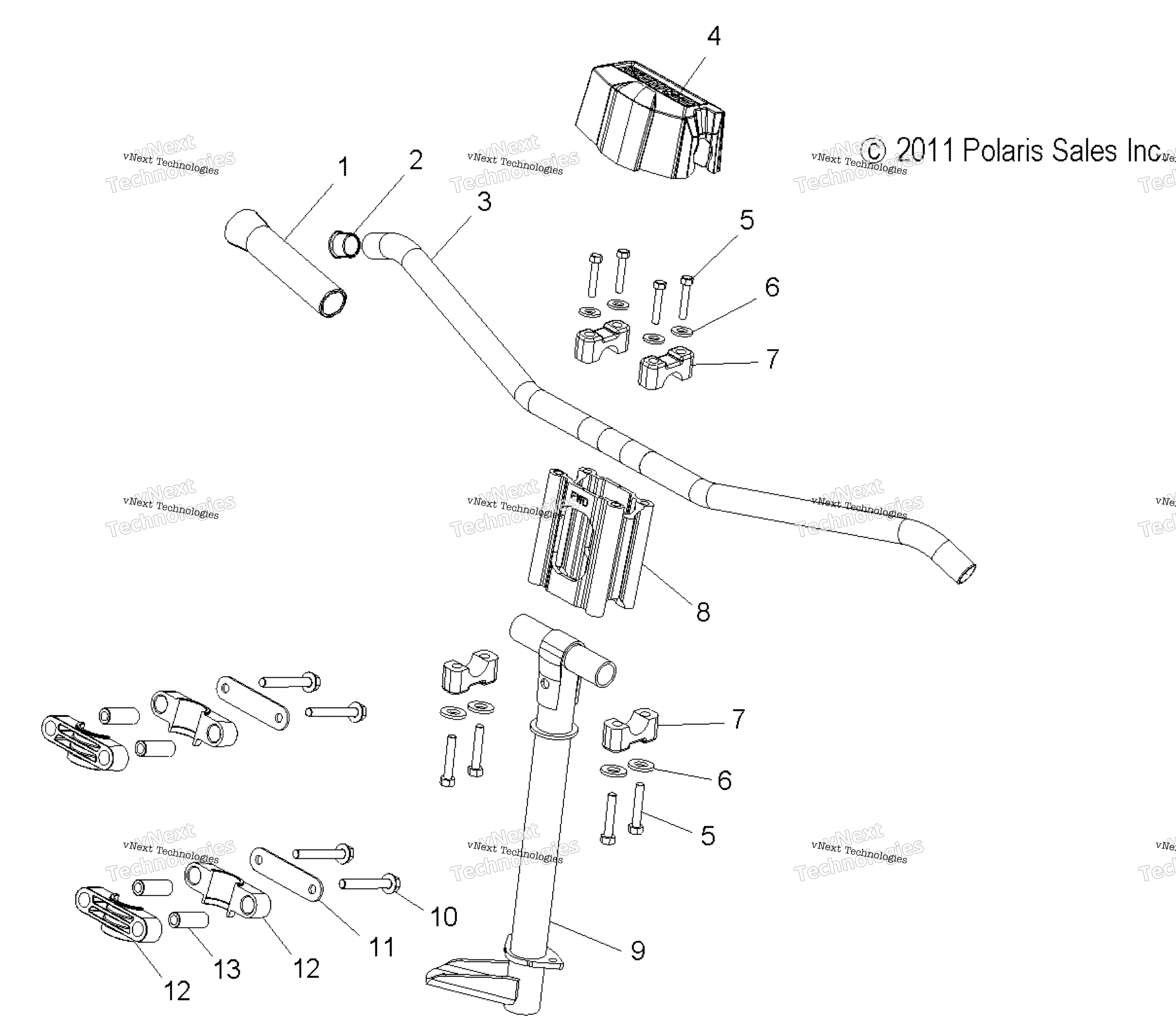 Steering, Upper & руль Asm