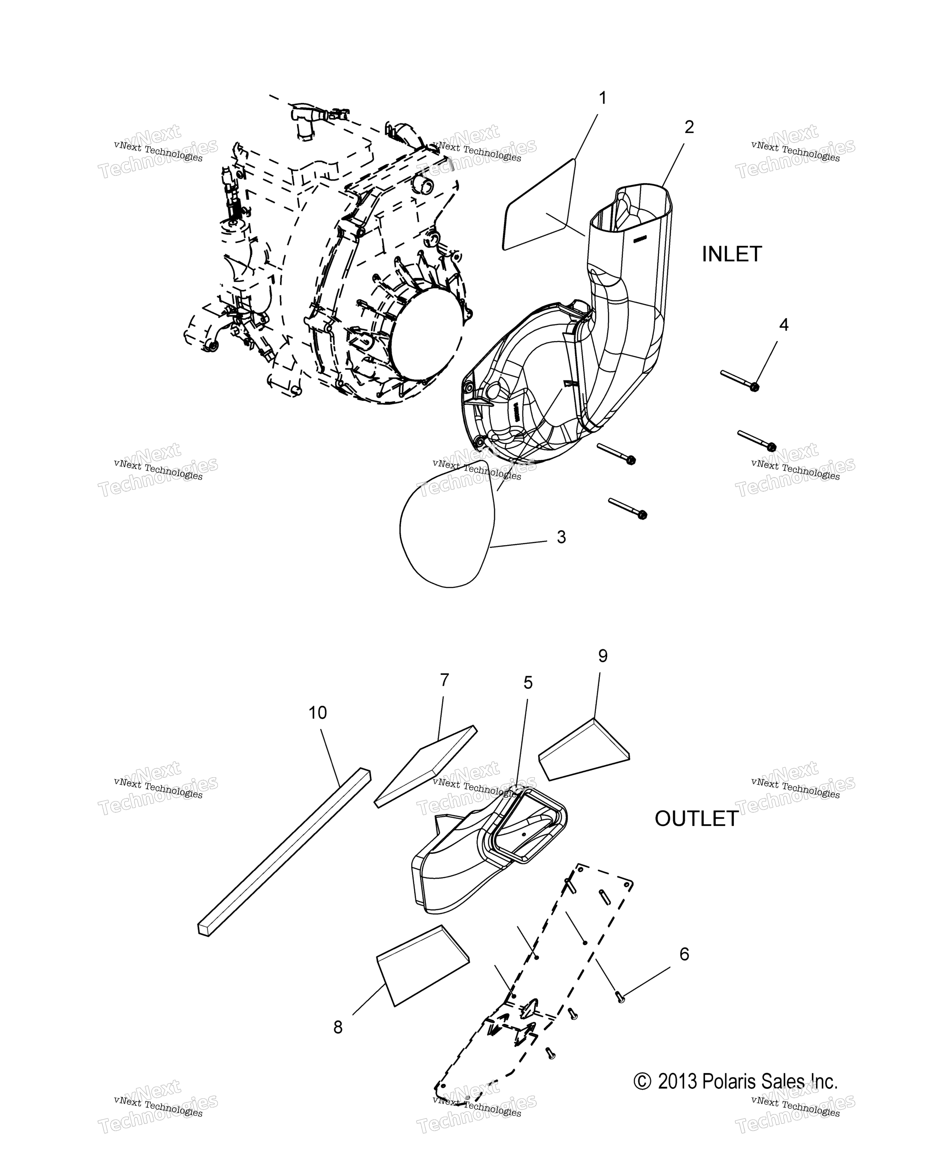 Engine, Воздушный впускной & Outlet Ducts