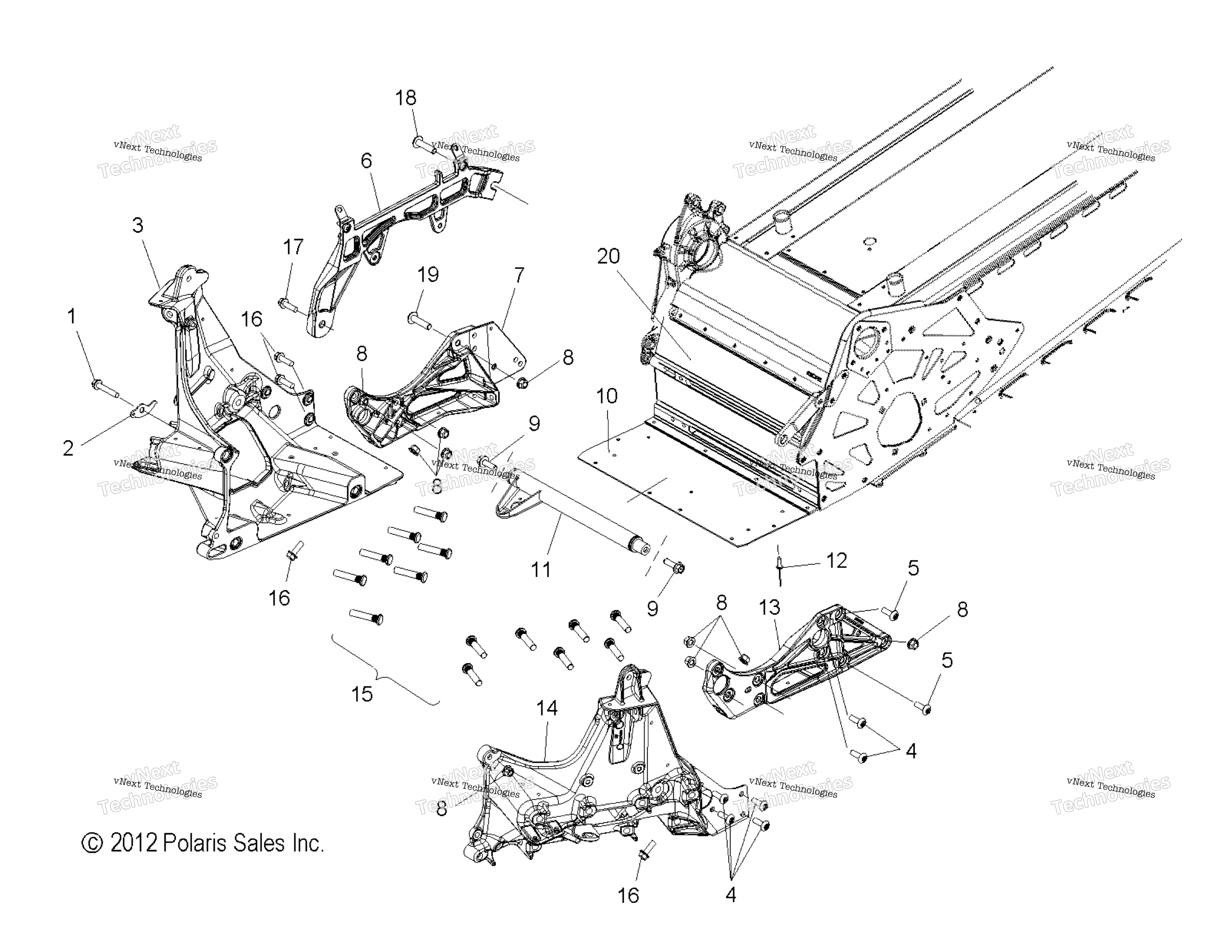 Chassis, Bulkhead Asm. All опции