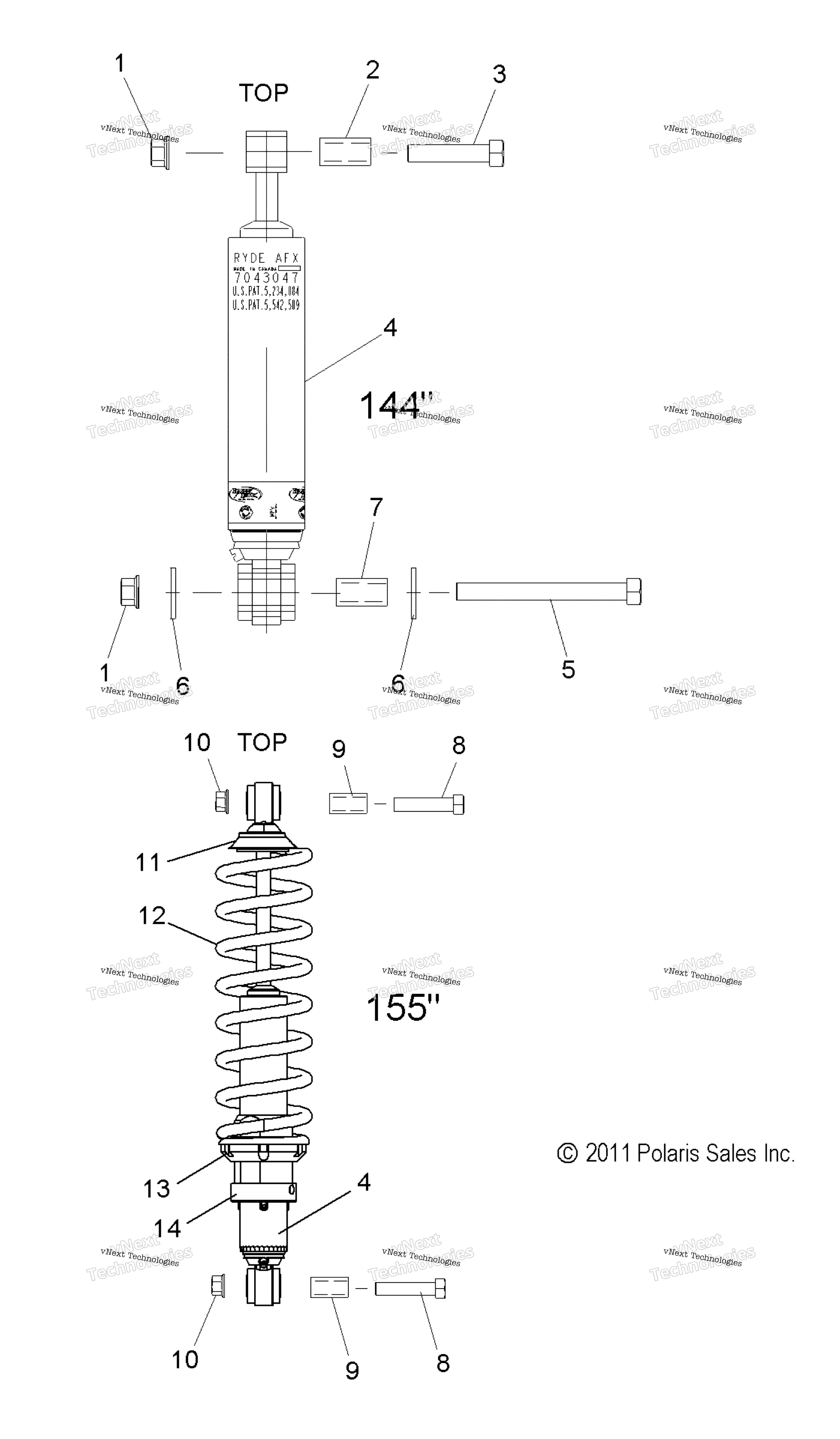 Suspension, Shock, задний Track All Options