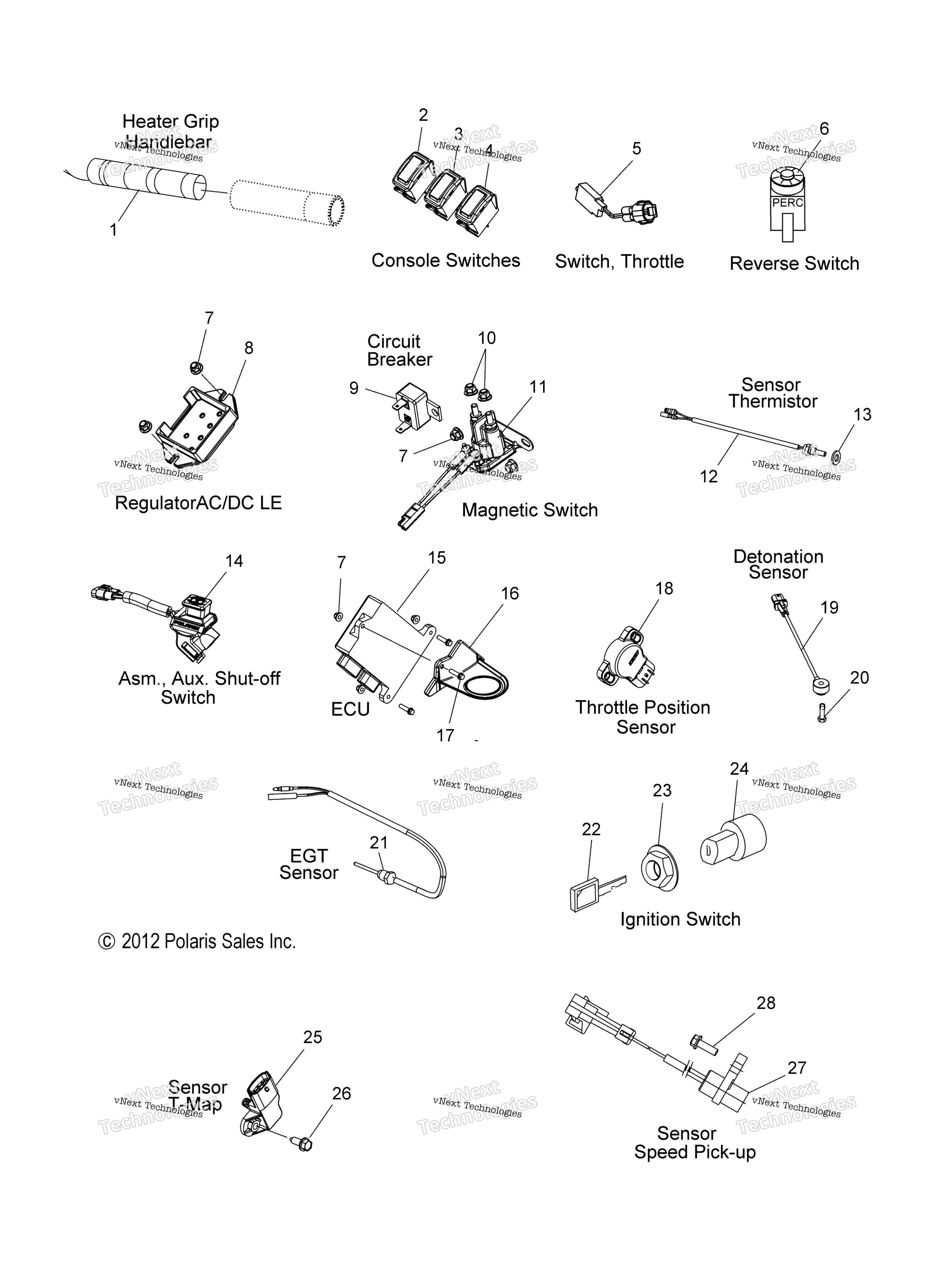 Electrical, Switches, Sensors & Components All опции