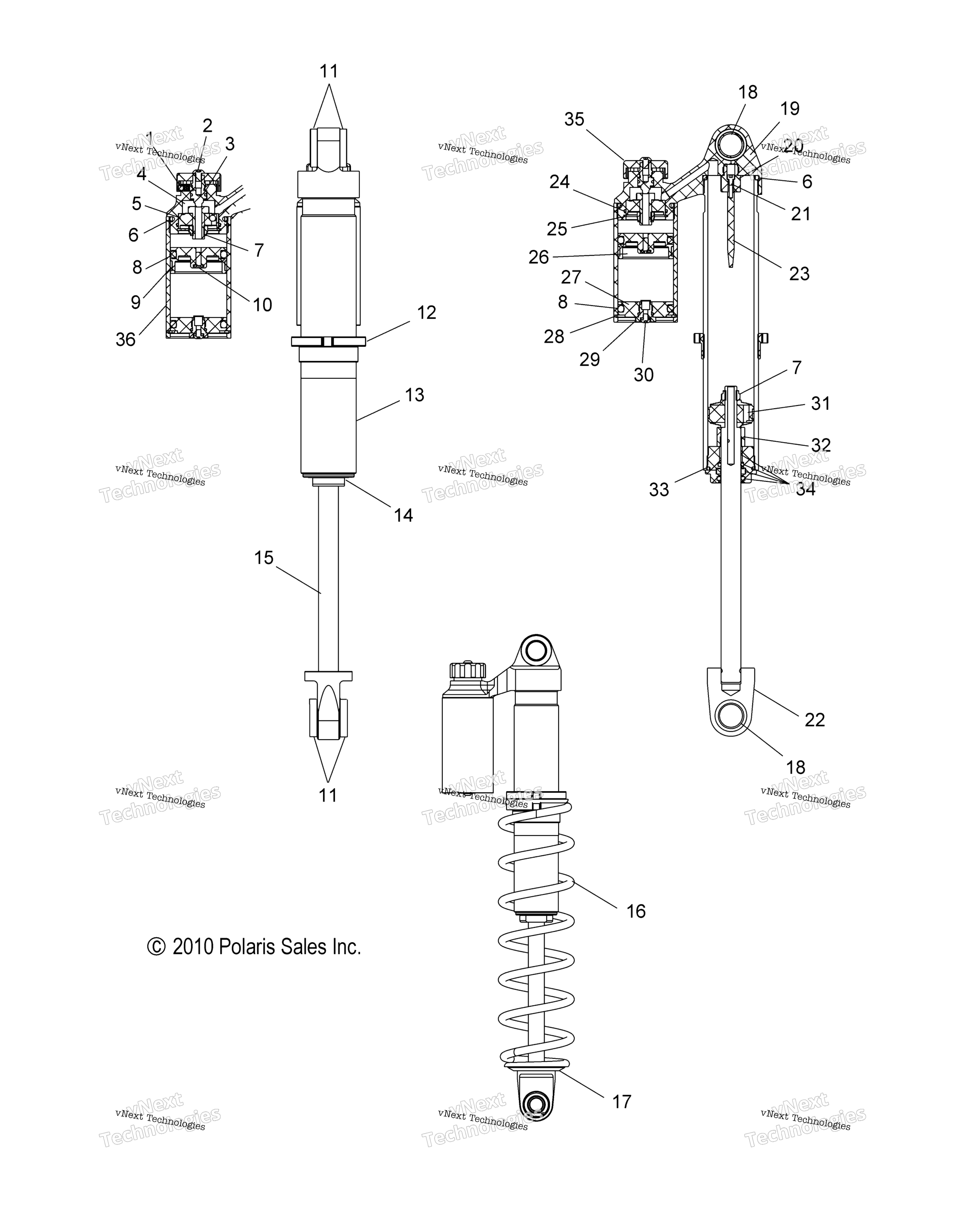 Suspension, Shock, задний All Options
