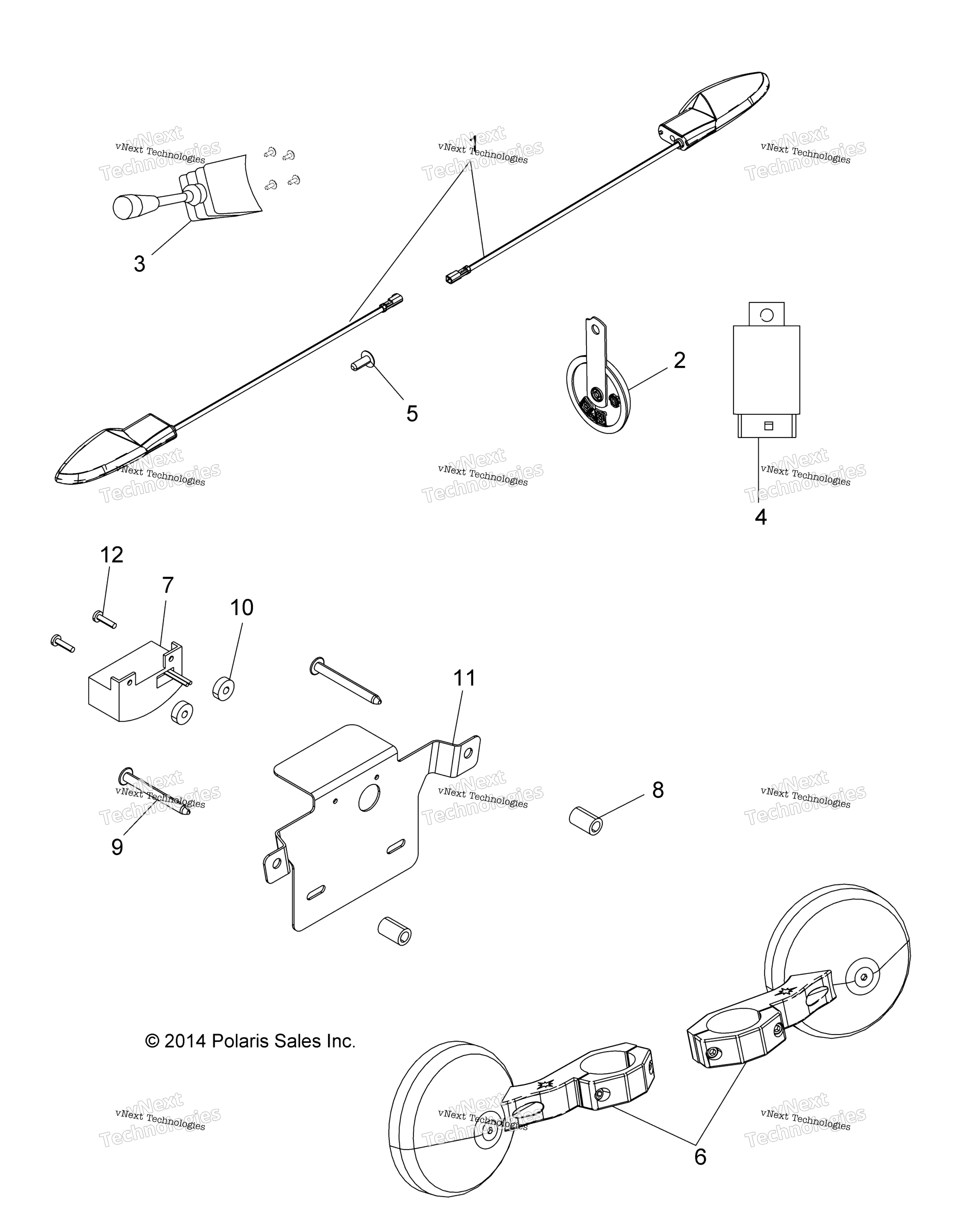 Electrical, Turn Signals, Horn и Mirrors