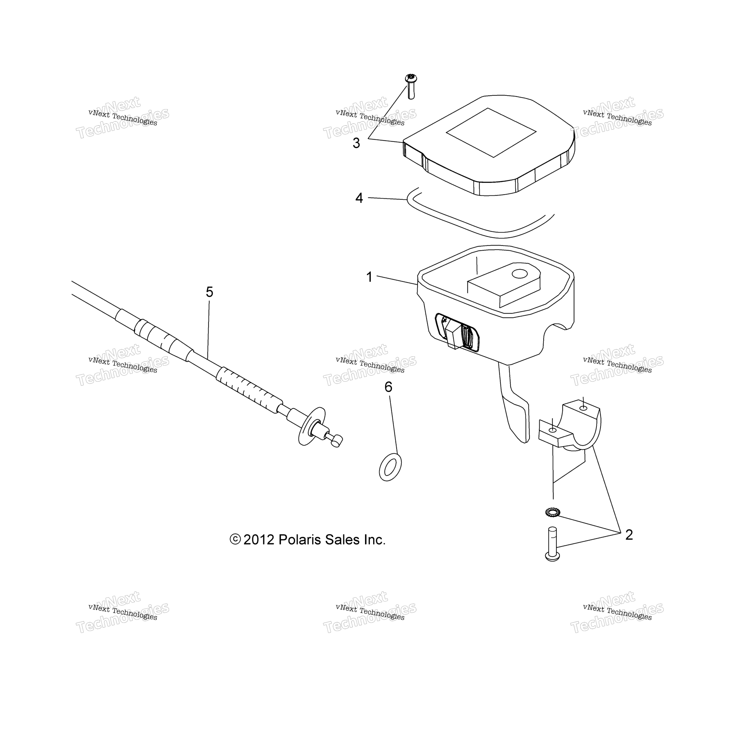 рулевой Controls, Throttle узел & Cable