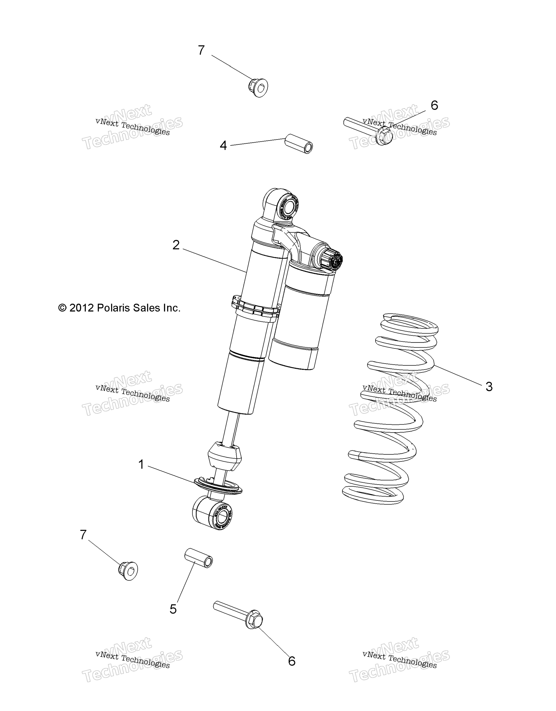 Suspension, Shock, Front, крепление A14zn8eap