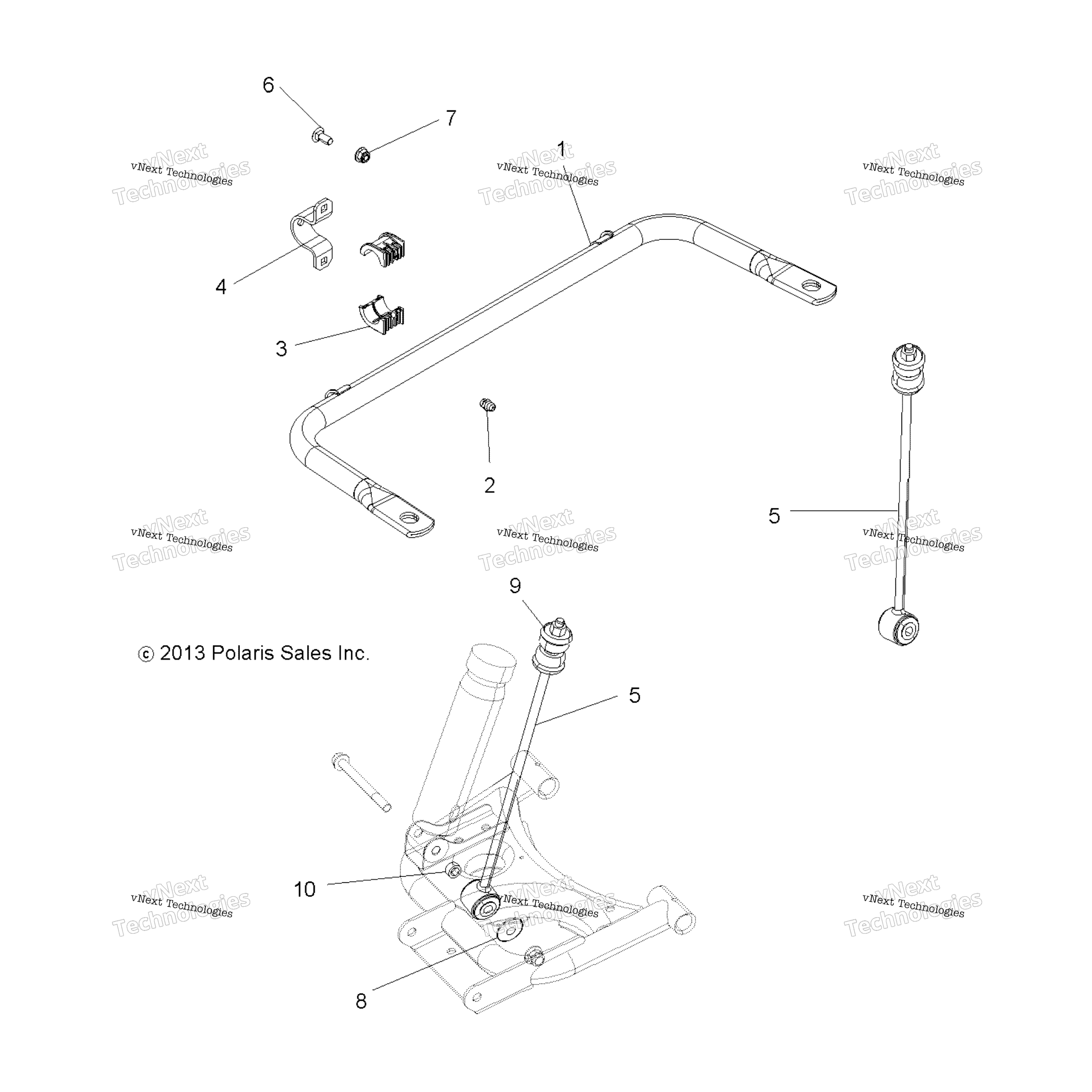 Suspension, Stabilizer Bar, задний