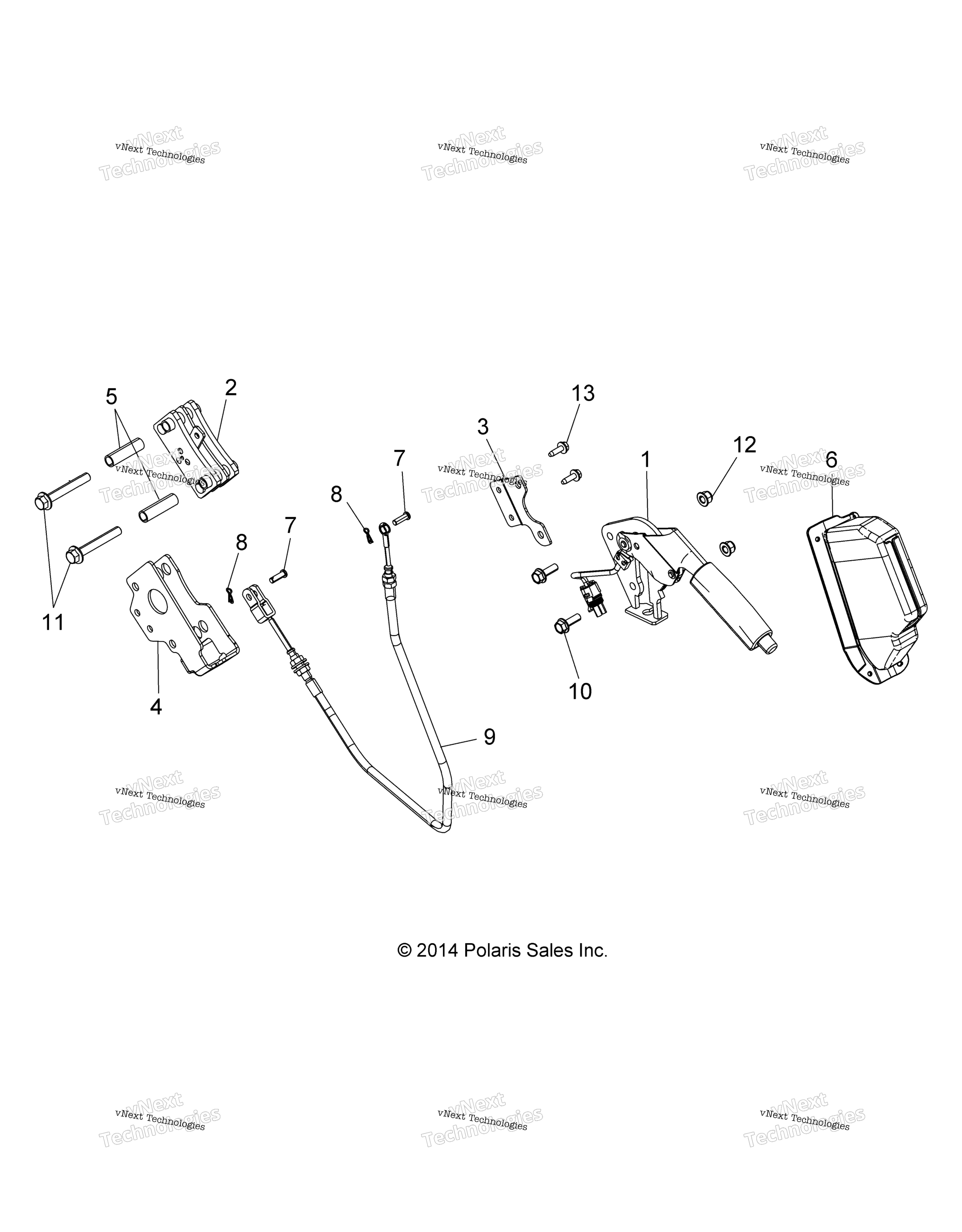 Brakes, Park тормоз рычаг Asm